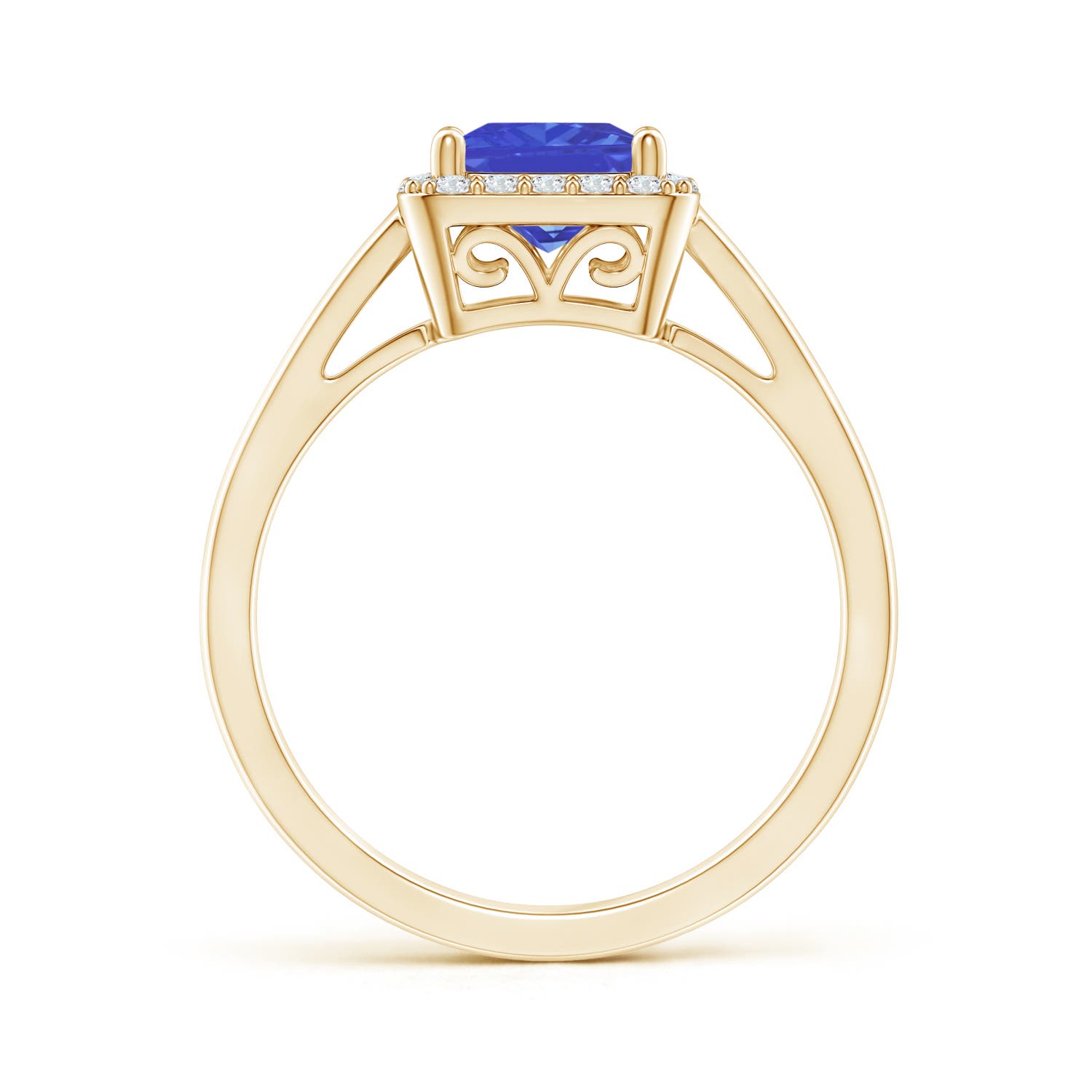 AAA - Tanzanite / 1.3 CT / 14 KT Yellow Gold