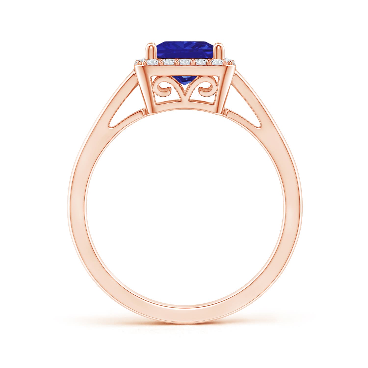 AAAA - Tanzanite / 1.3 CT / 14 KT Rose Gold