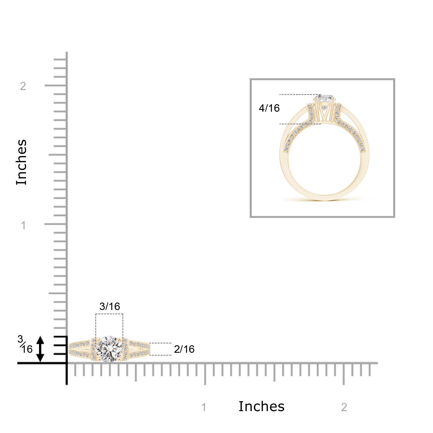 I-J, I1-I2 / 1.14 CT / 14 KT Yellow Gold