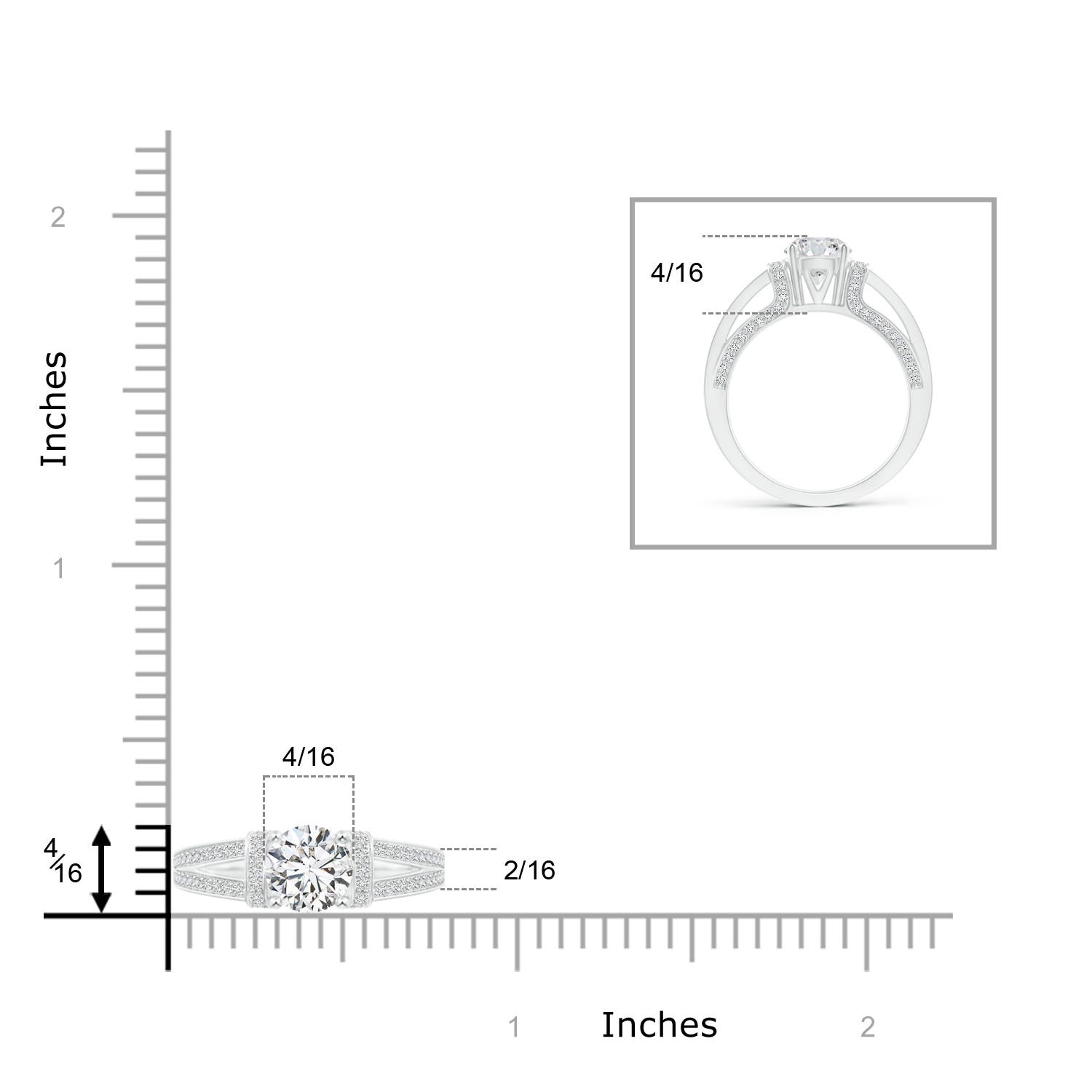 H, SI2 / 1.54 CT / 14 KT White Gold