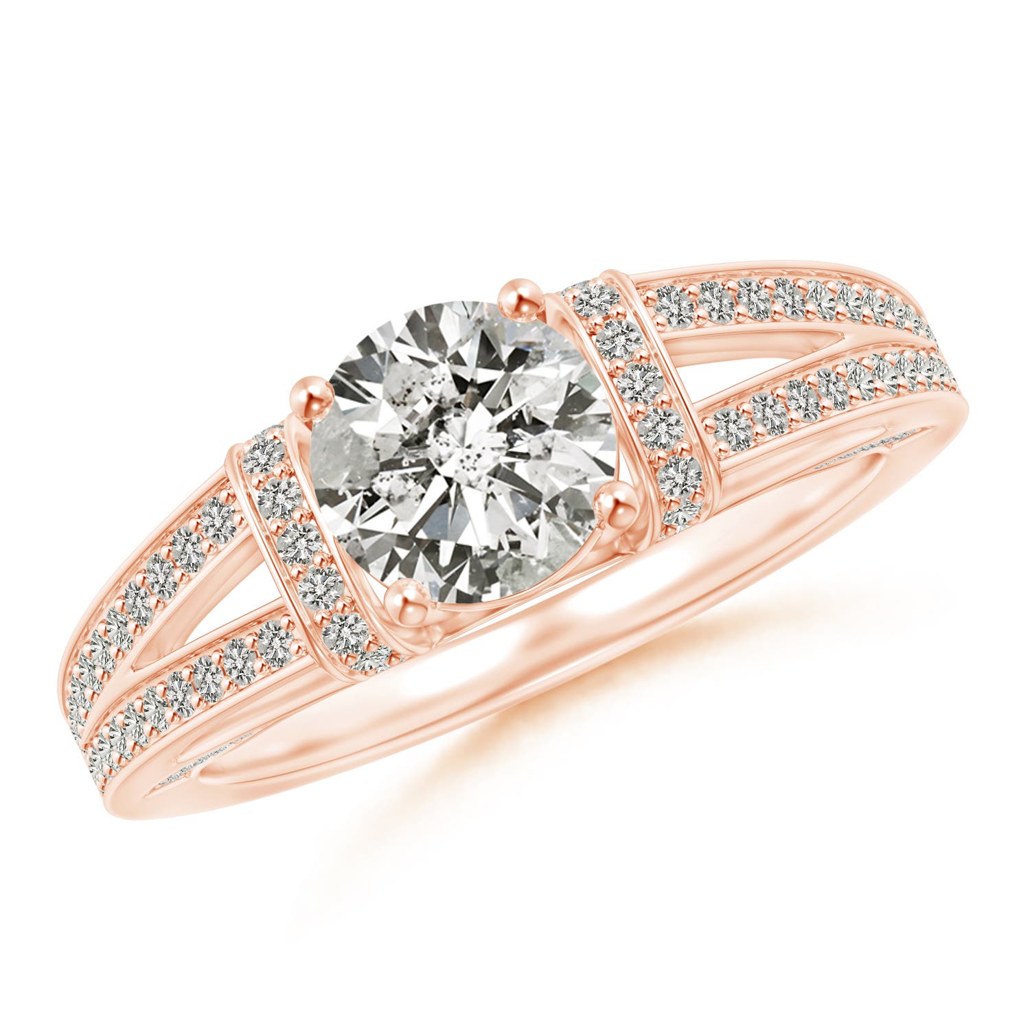 K, I3 / 1.54 CT / 14 KT Rose Gold