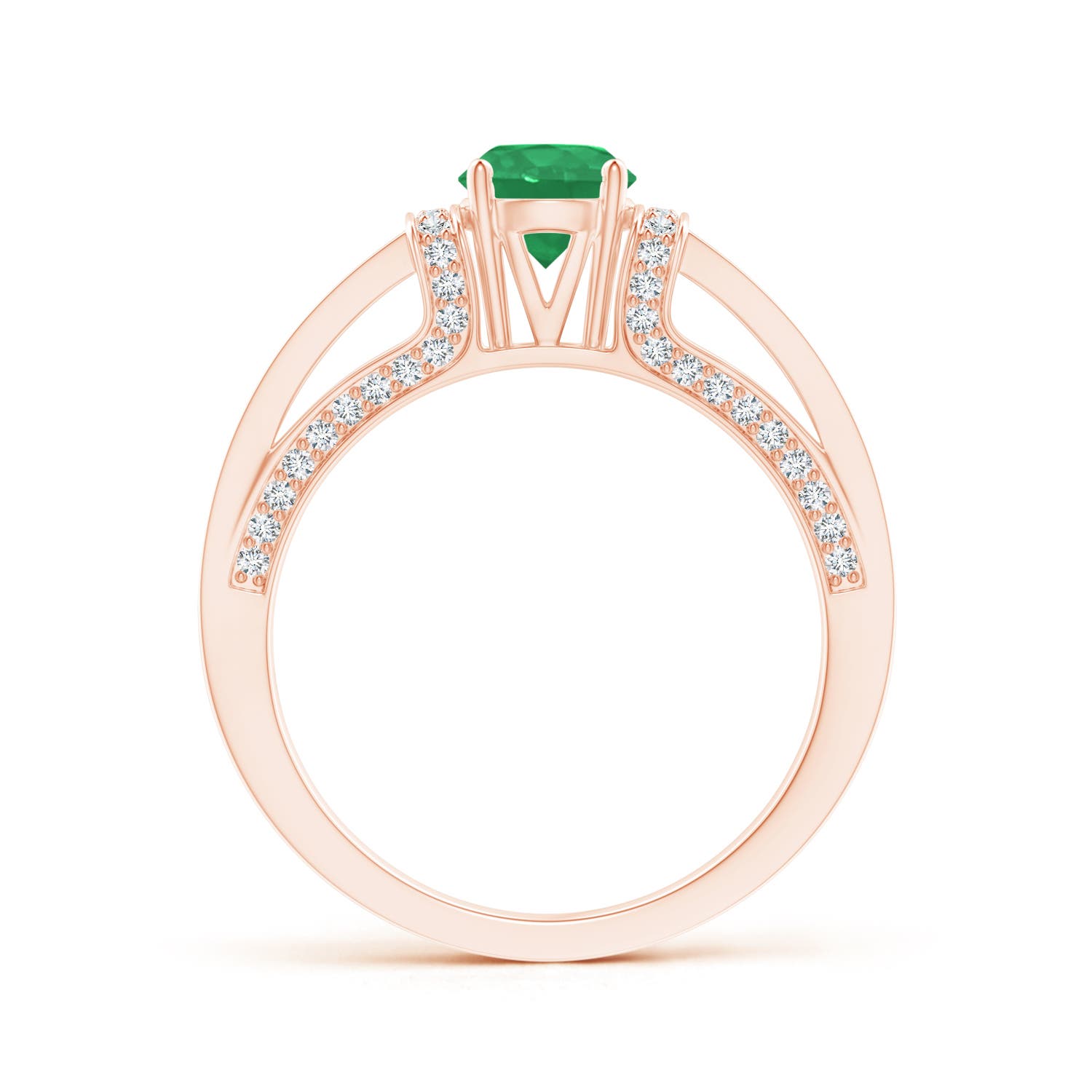 A - Emerald / 1.06 CT / 14 KT Rose Gold