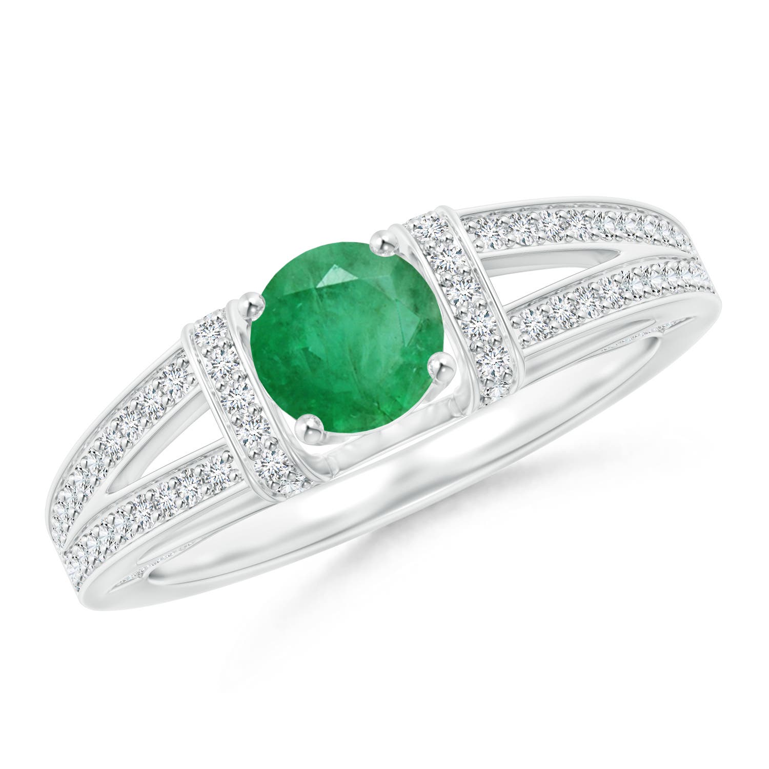 A - Emerald / 1.06 CT / 14 KT White Gold