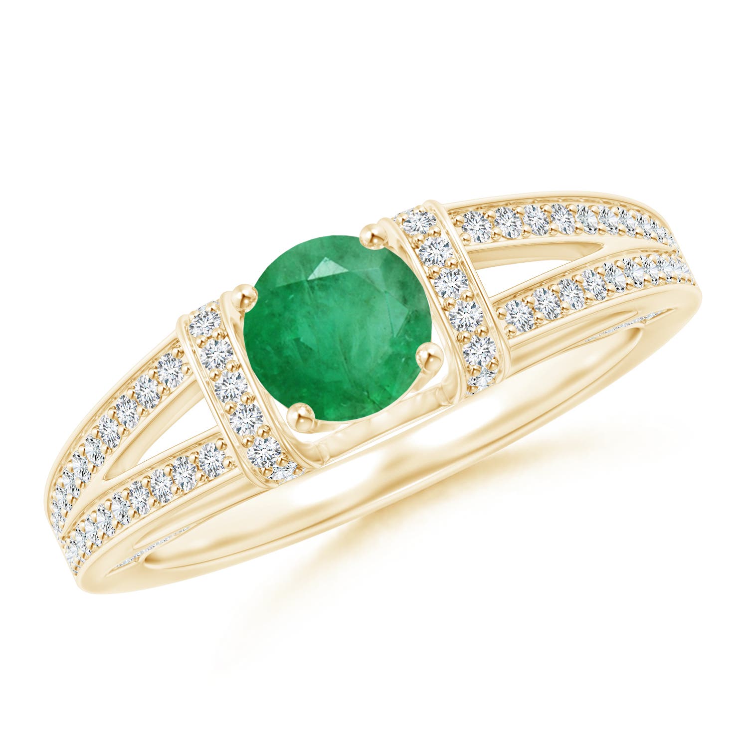 A - Emerald / 1.06 CT / 14 KT Yellow Gold