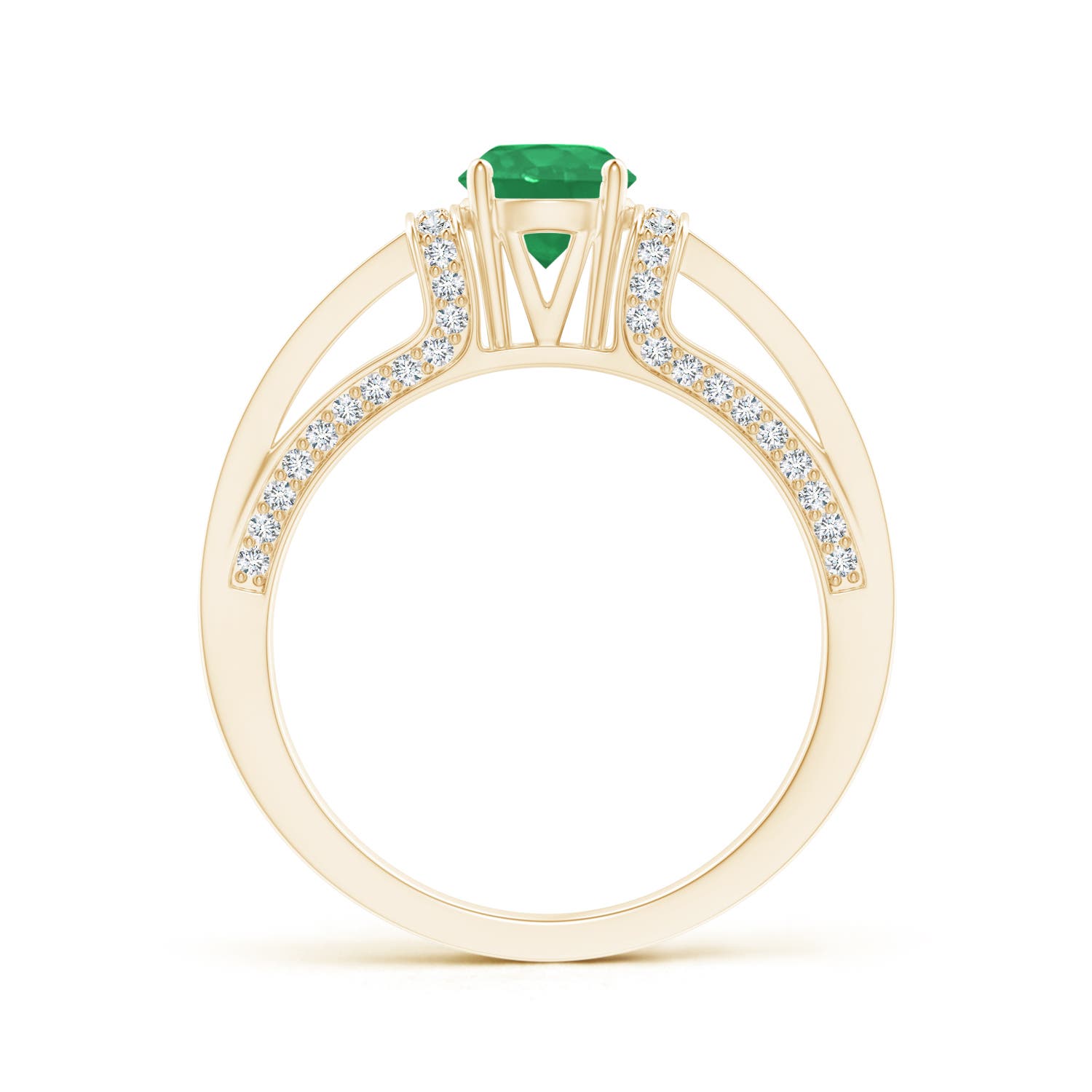 A - Emerald / 1.06 CT / 14 KT Yellow Gold