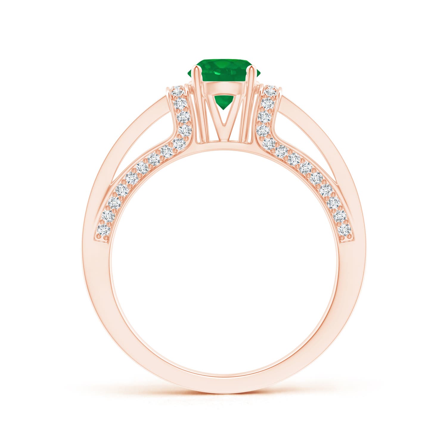 AA - Emerald / 1.06 CT / 14 KT Rose Gold