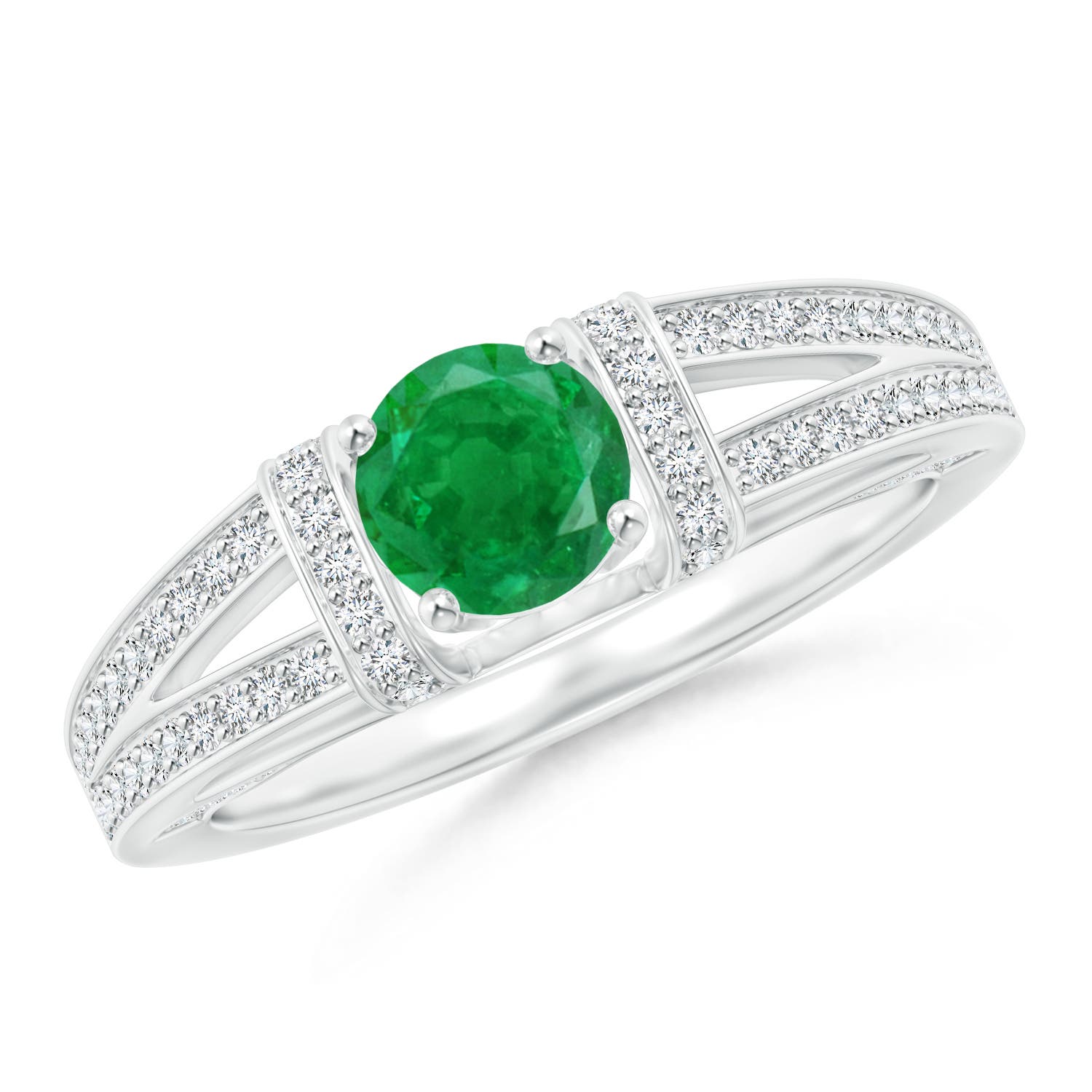 AA - Emerald / 1.06 CT / 14 KT White Gold