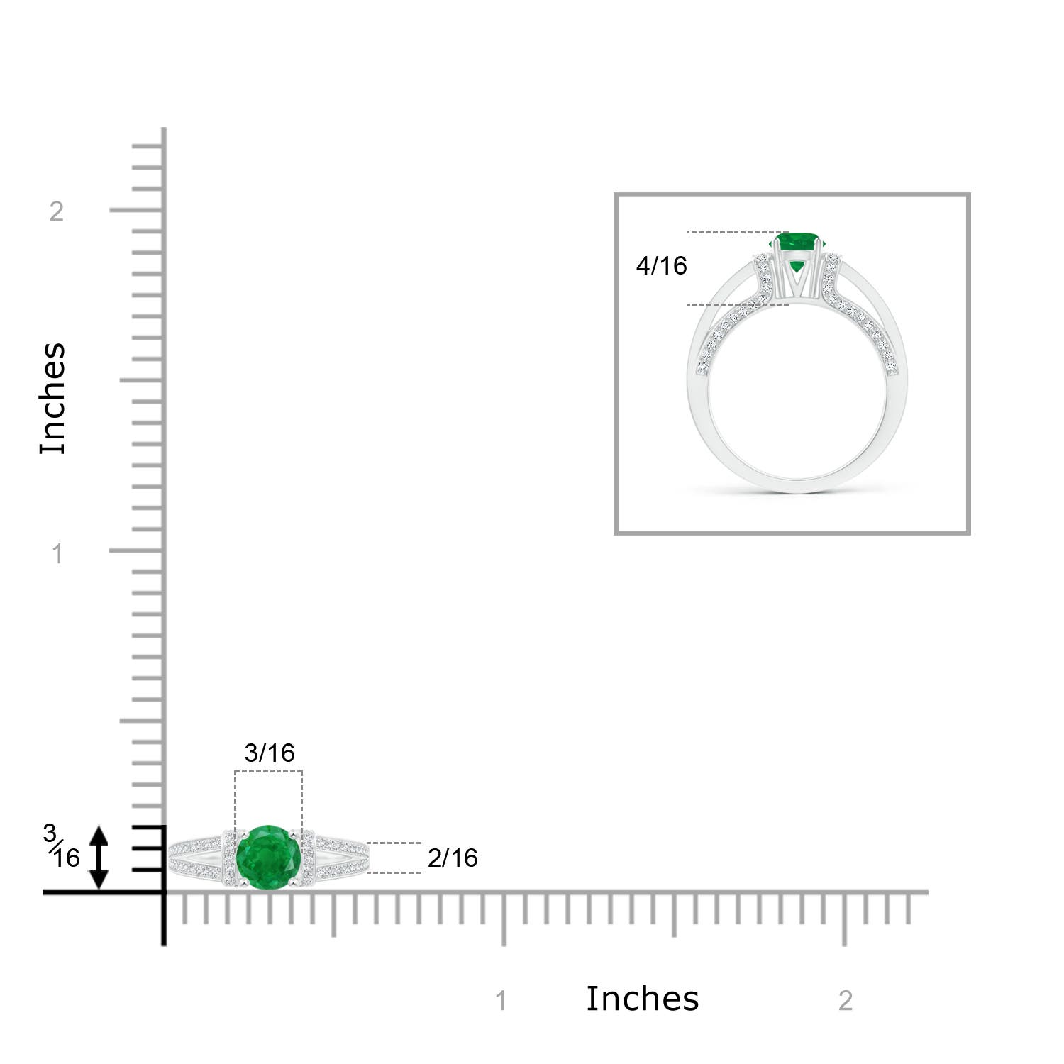 AA - Emerald / 1.06 CT / 14 KT White Gold