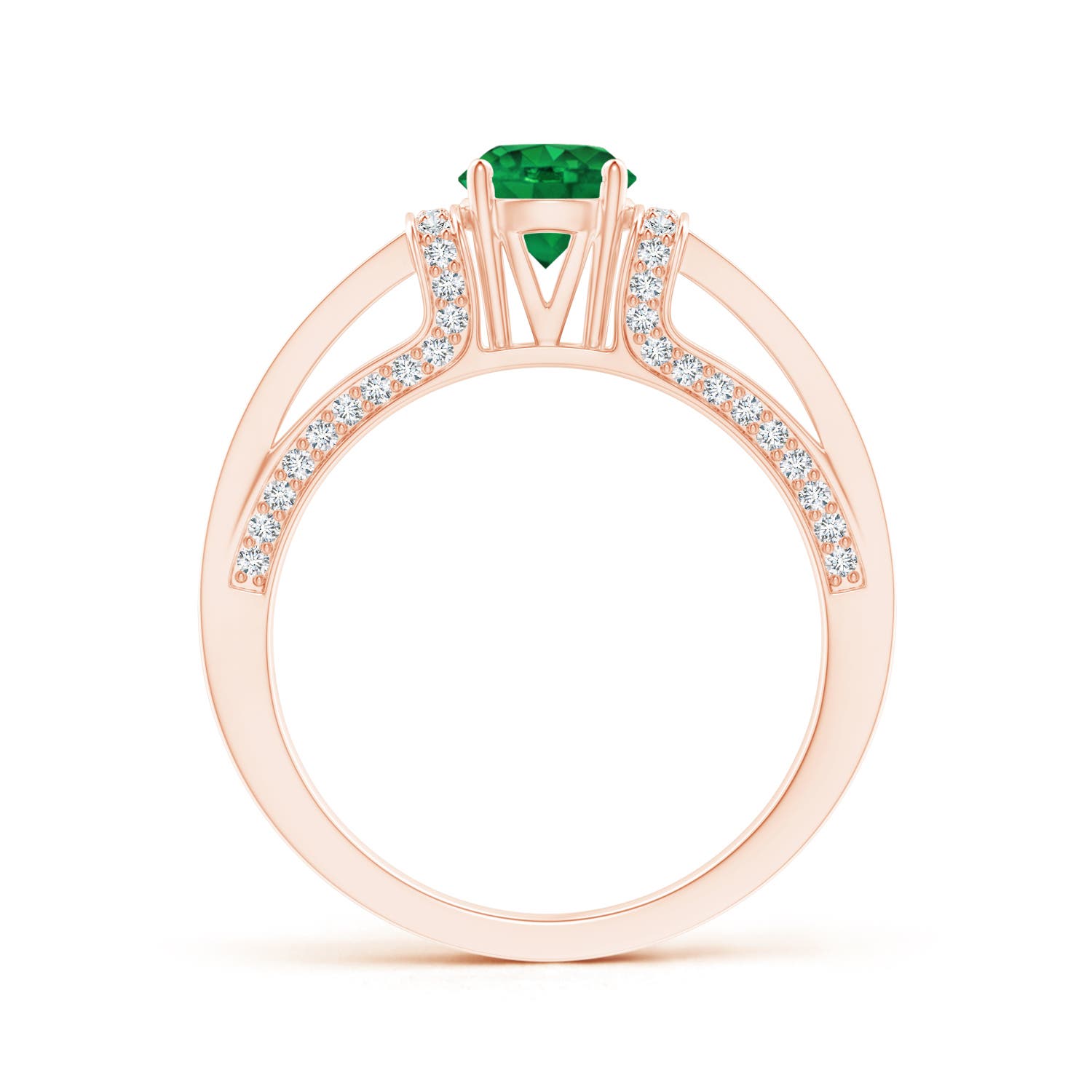 AAA - Emerald / 1.06 CT / 14 KT Rose Gold