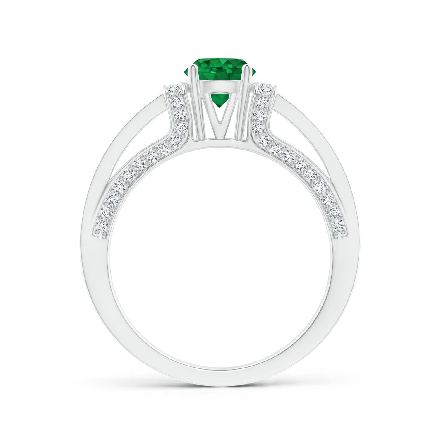 AAA - Emerald / 1.06 CT / 14 KT White Gold