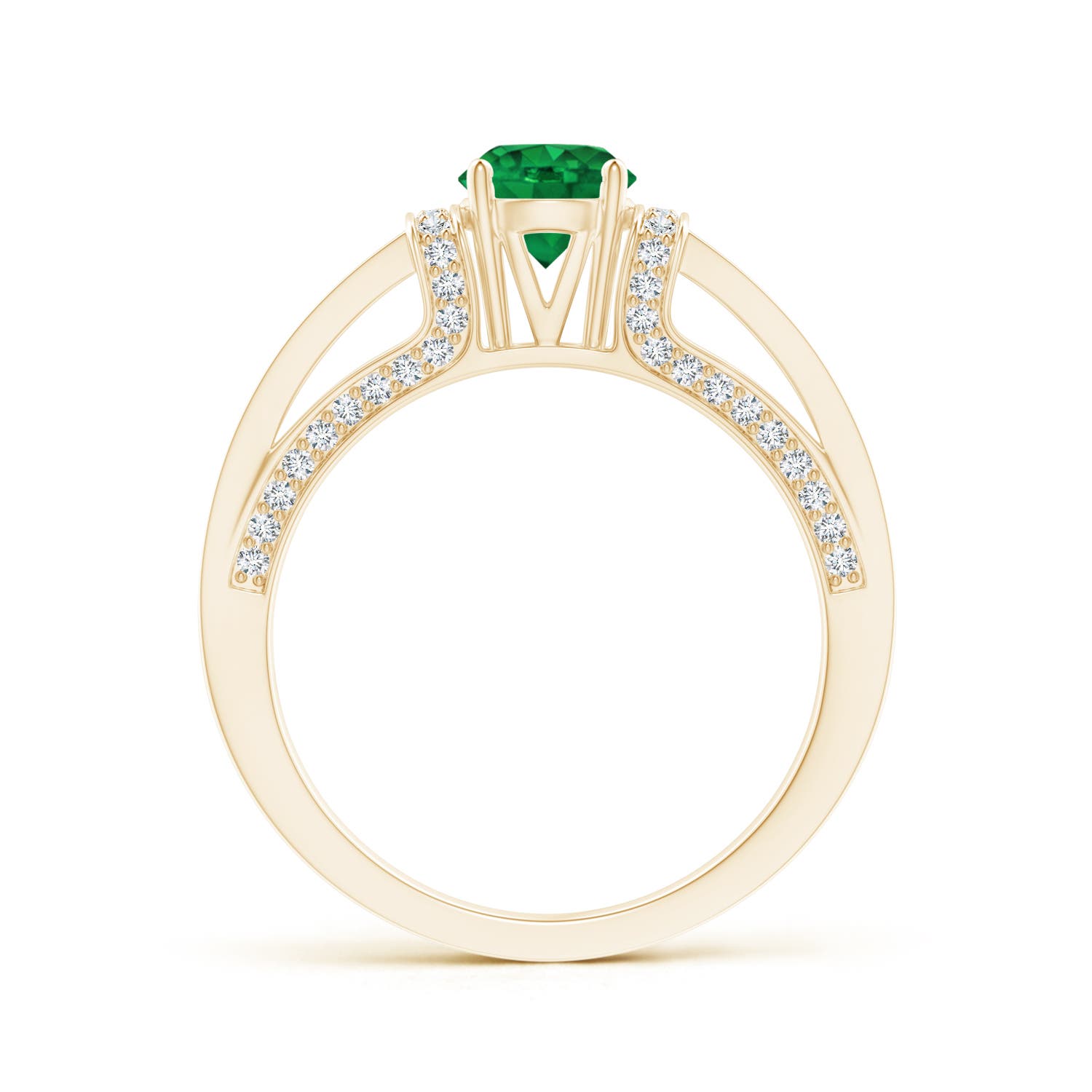 AAA - Emerald / 1.06 CT / 14 KT Yellow Gold