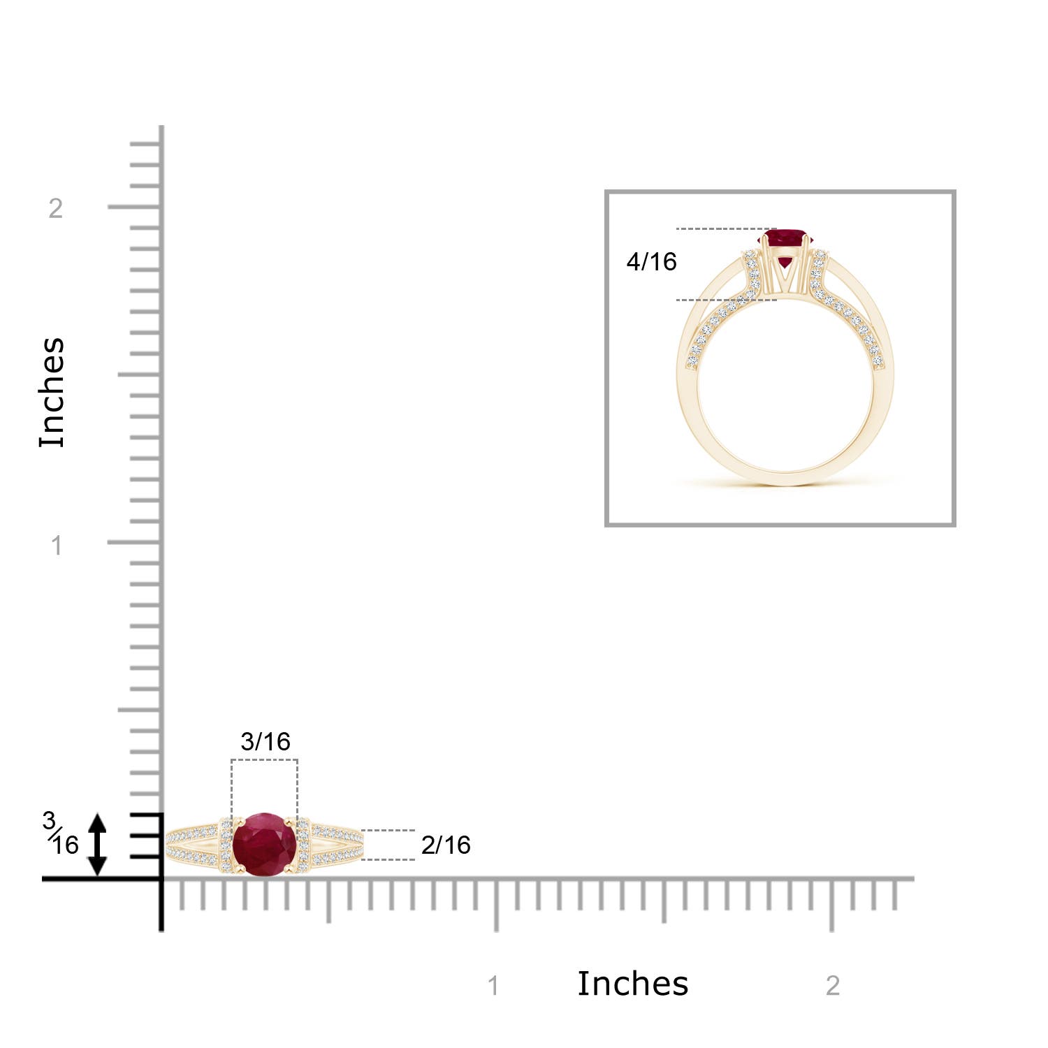 A - Ruby / 1.26 CT / 14 KT Yellow Gold