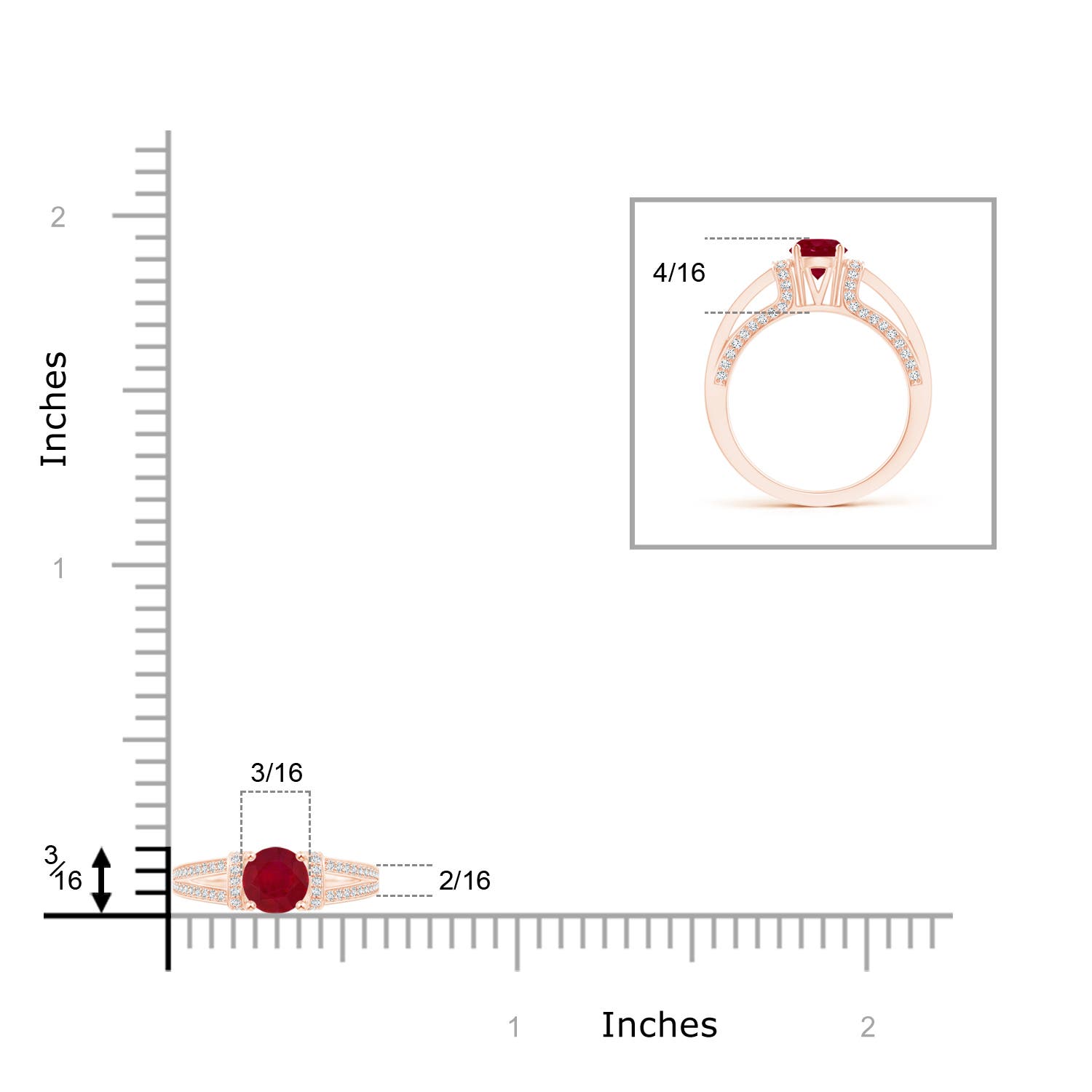 AA - Ruby / 1.26 CT / 14 KT Rose Gold