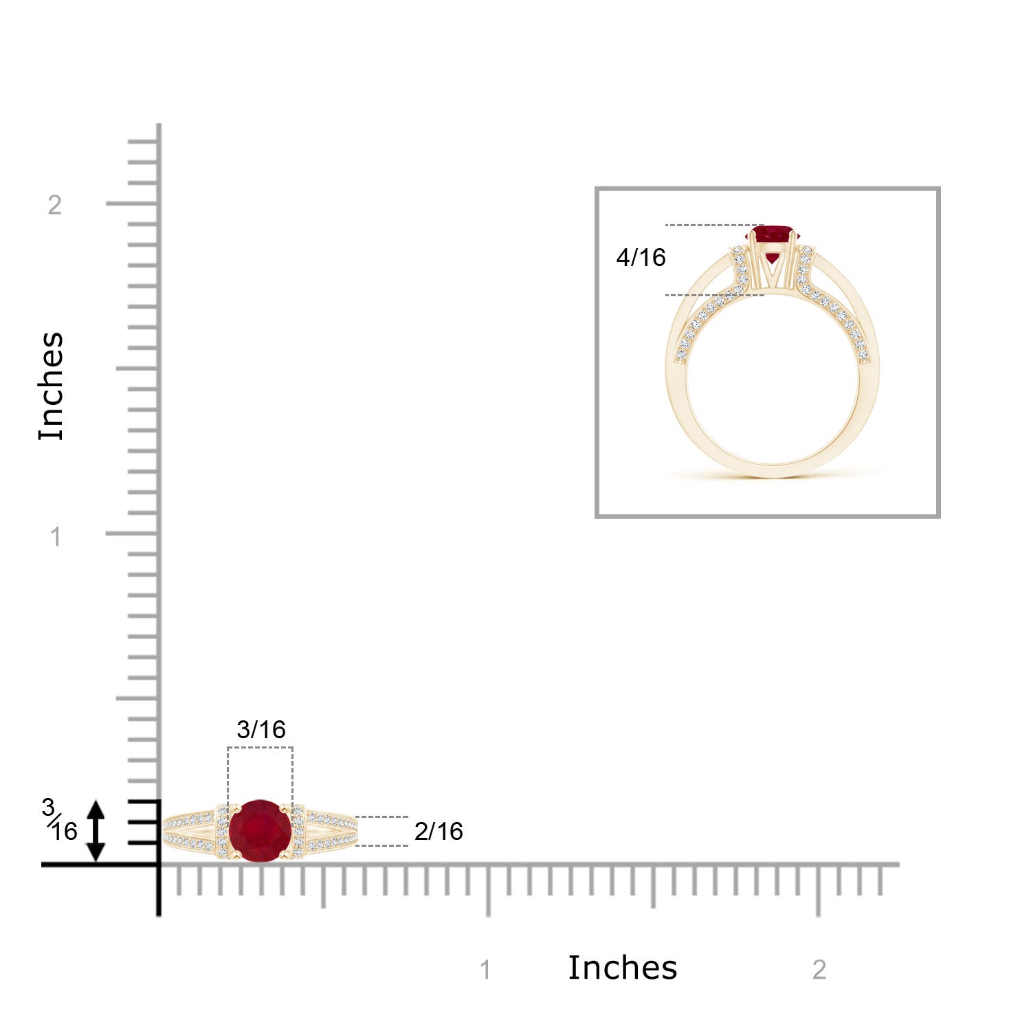 AA - Ruby / 1.26 CT / 14 KT Yellow Gold