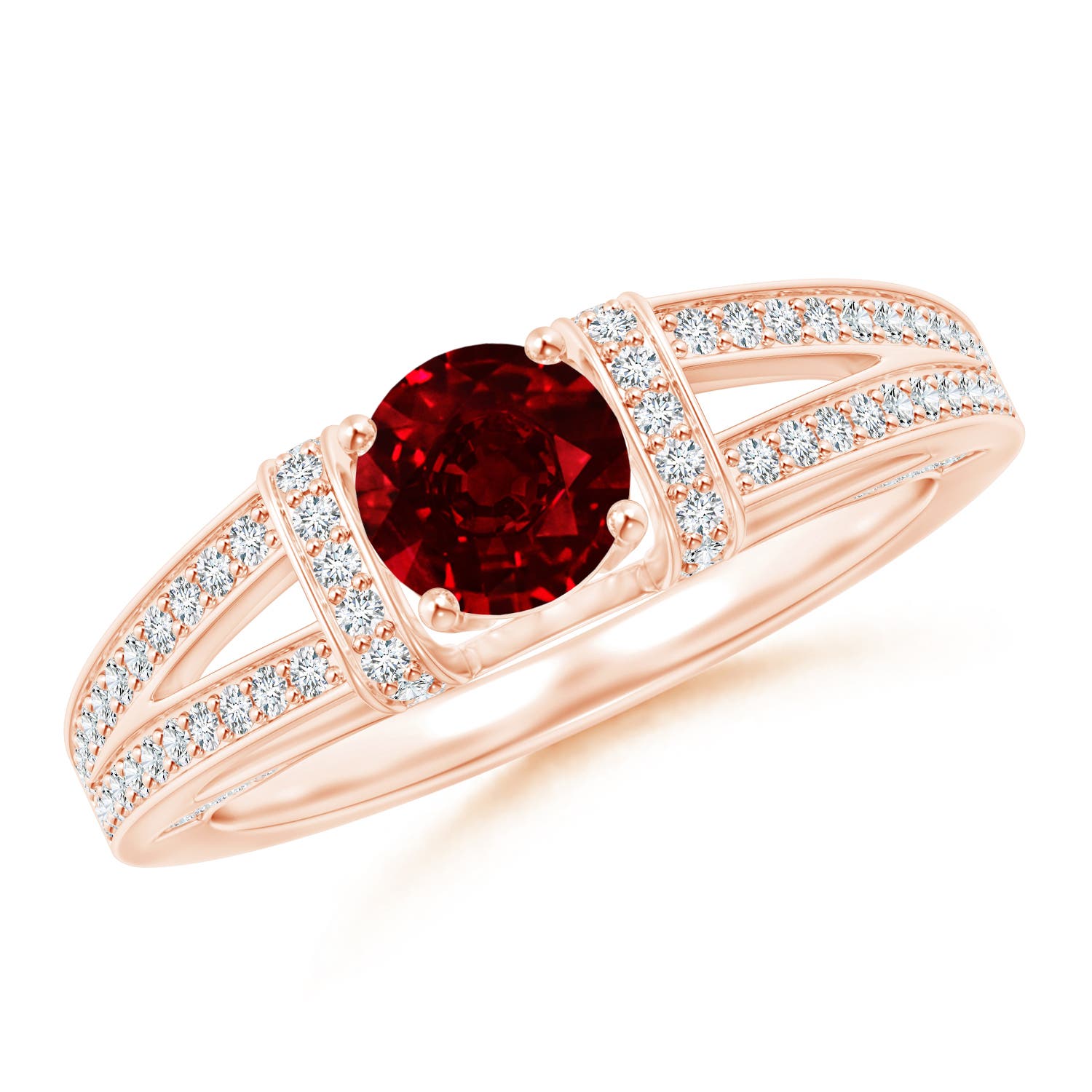 AAAA - Ruby / 1.26 CT / 14 KT Rose Gold