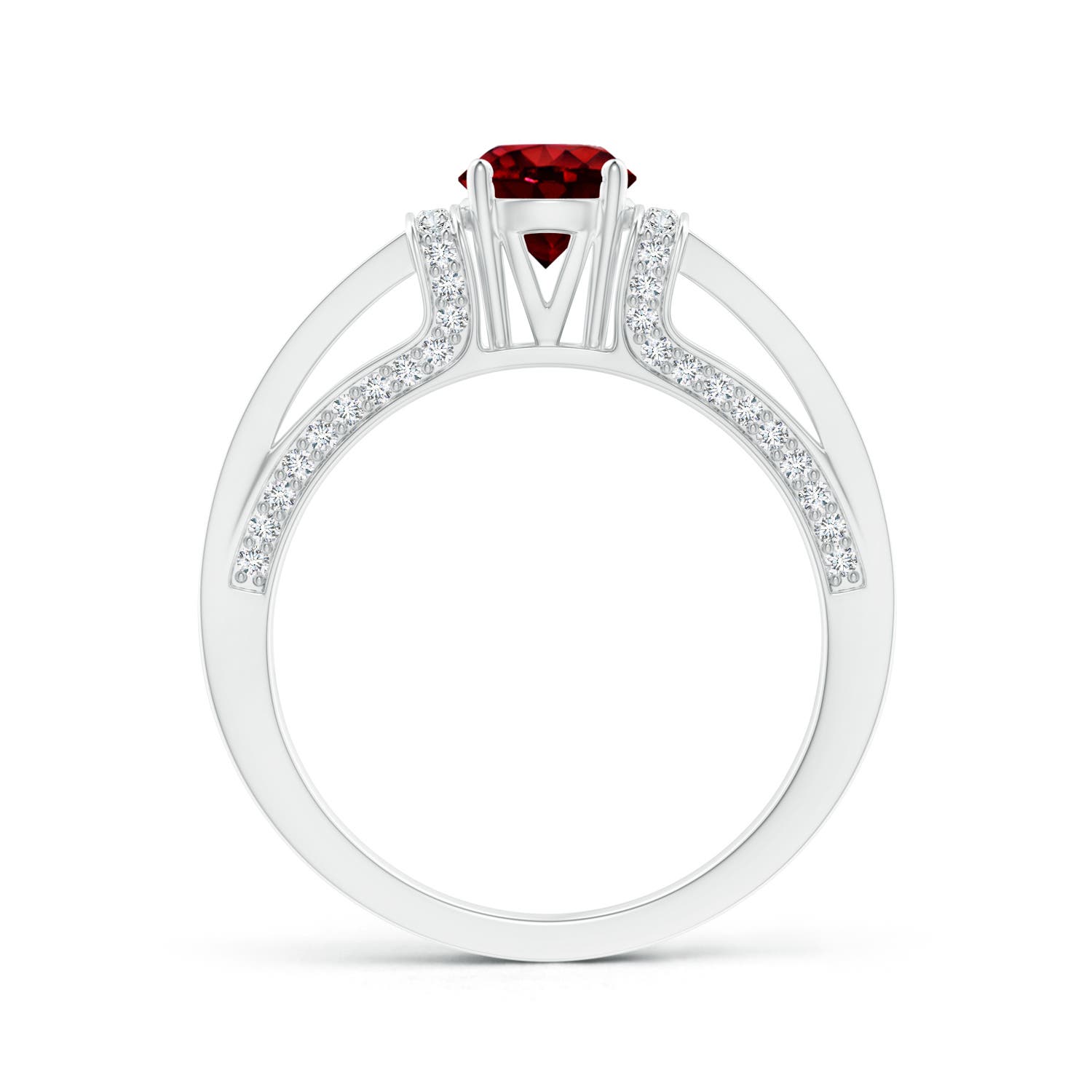 AAAA - Ruby / 1.26 CT / 14 KT White Gold