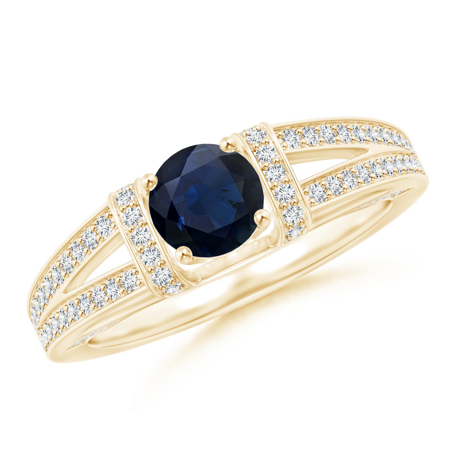 A - Blue Sapphire / 1.21 CT / 14 KT Yellow Gold