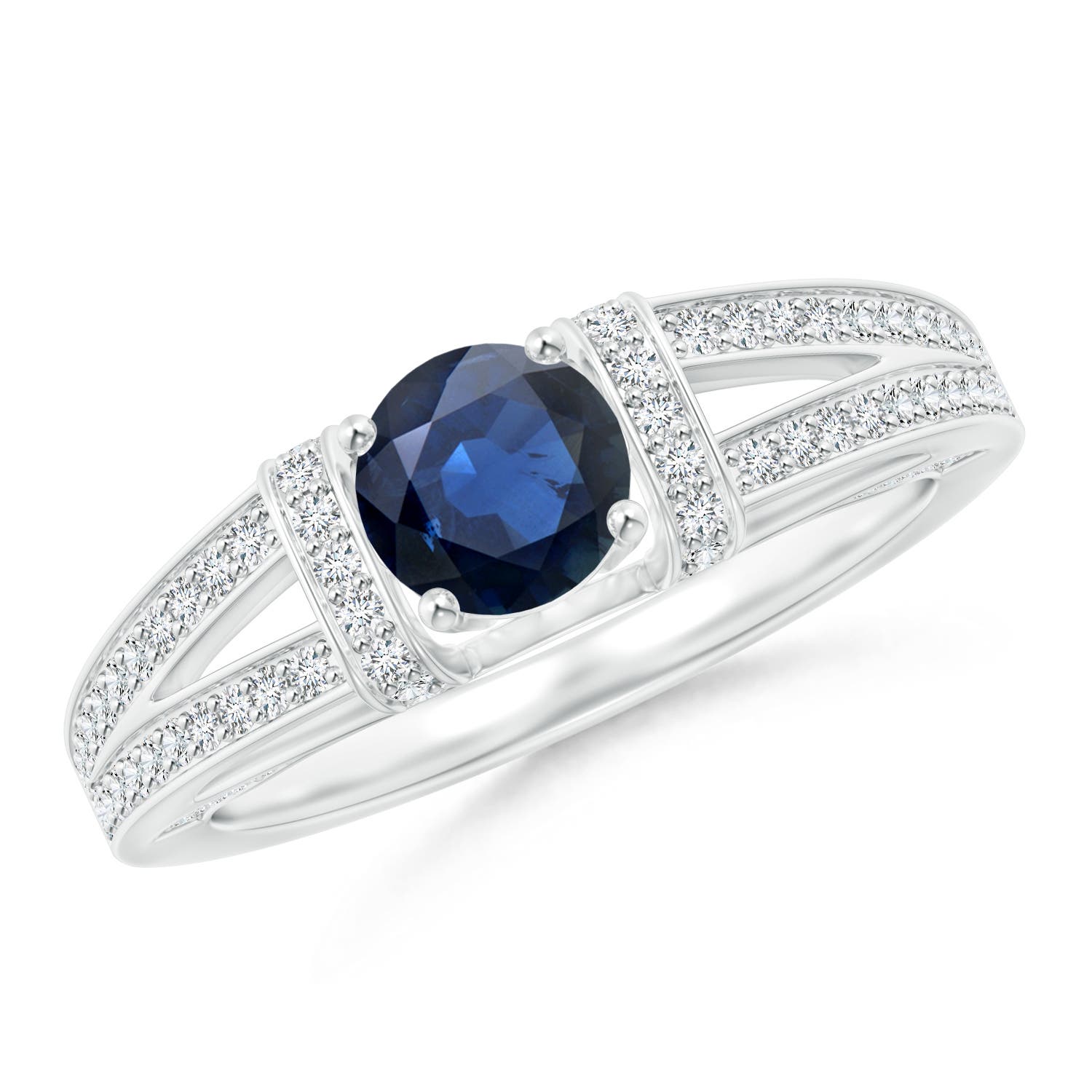 AA - Blue Sapphire / 1.21 CT / 14 KT White Gold