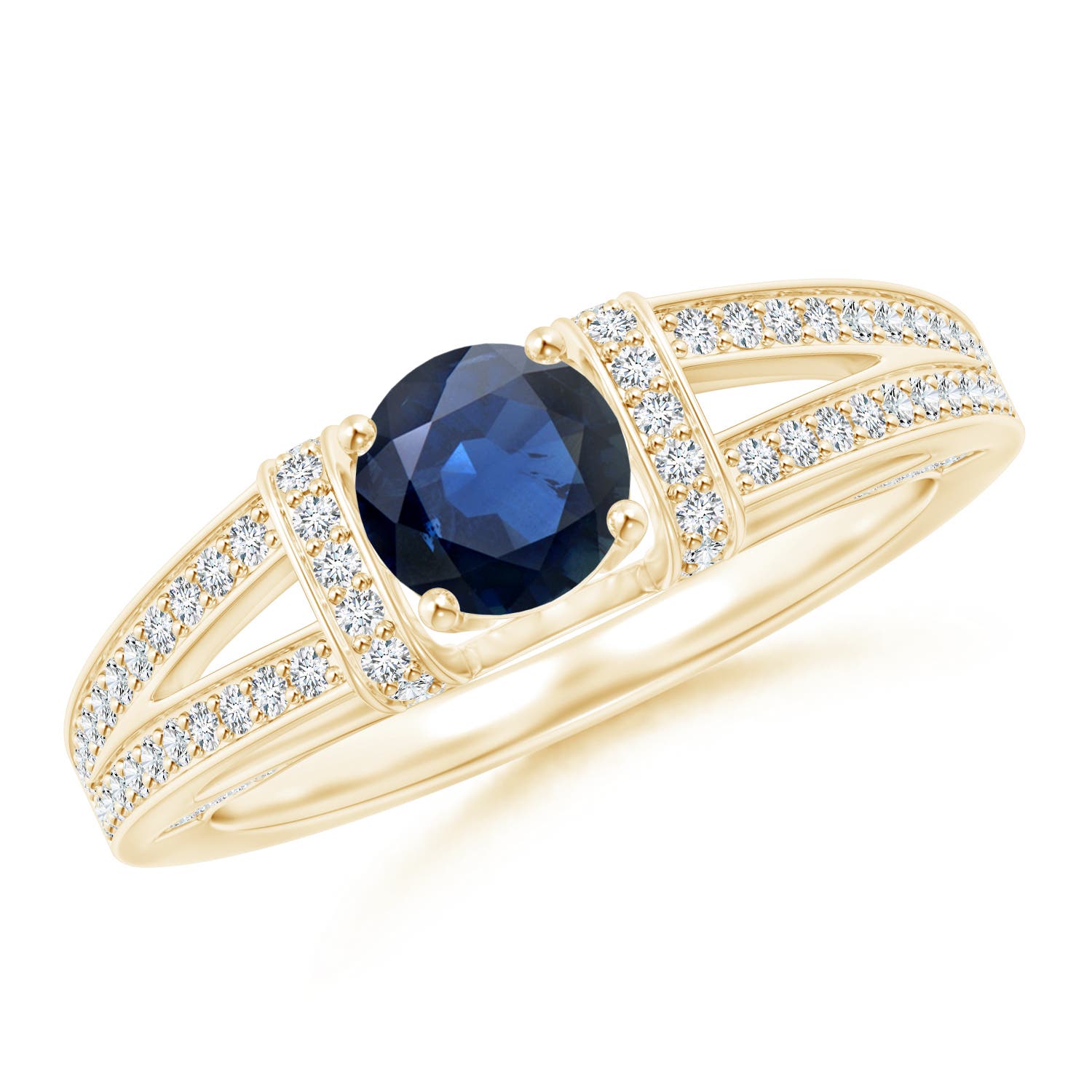 AA - Blue Sapphire / 1.21 CT / 14 KT Yellow Gold