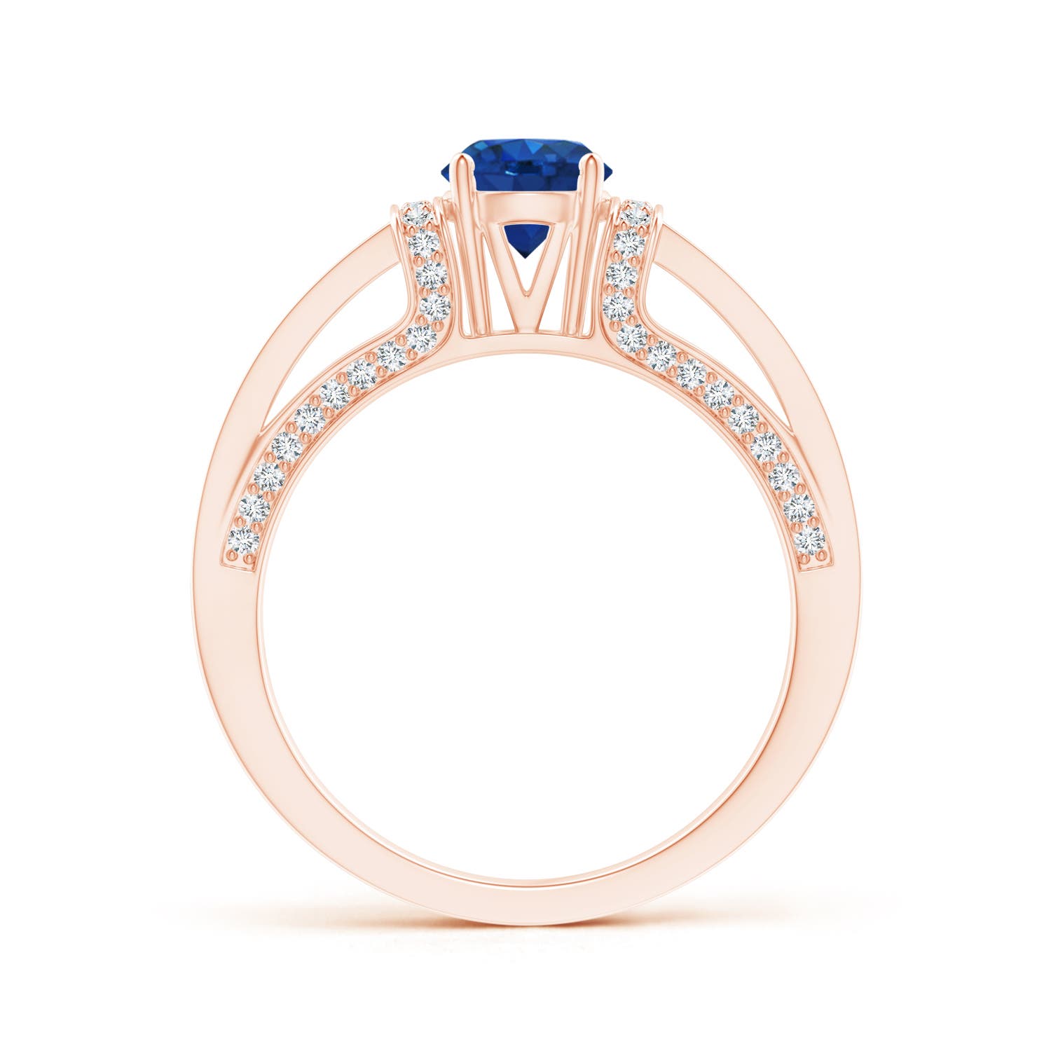 AAA - Blue Sapphire / 1.21 CT / 14 KT Rose Gold