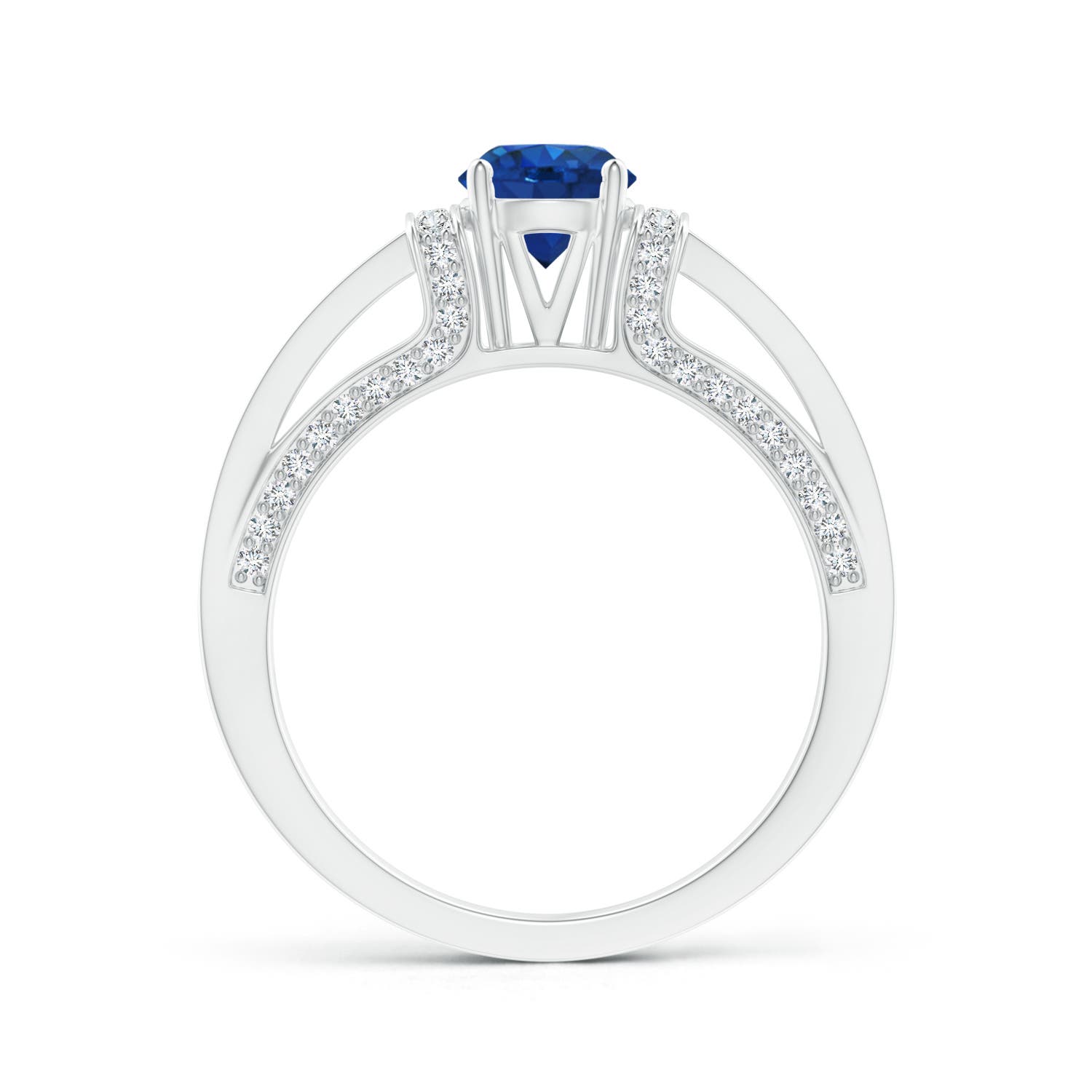 AAA - Blue Sapphire / 1.21 CT / 14 KT White Gold