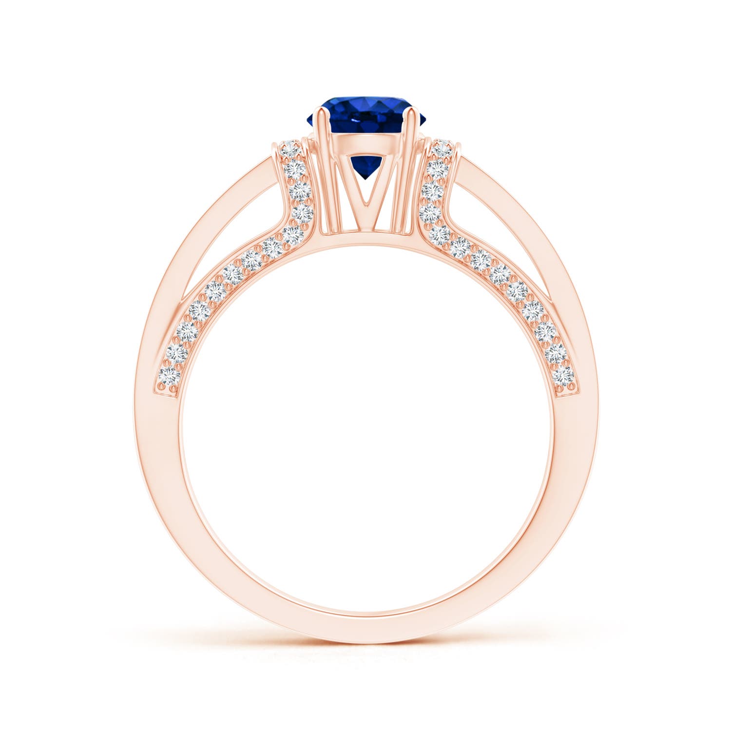 AAAA - Blue Sapphire / 1.21 CT / 14 KT Rose Gold