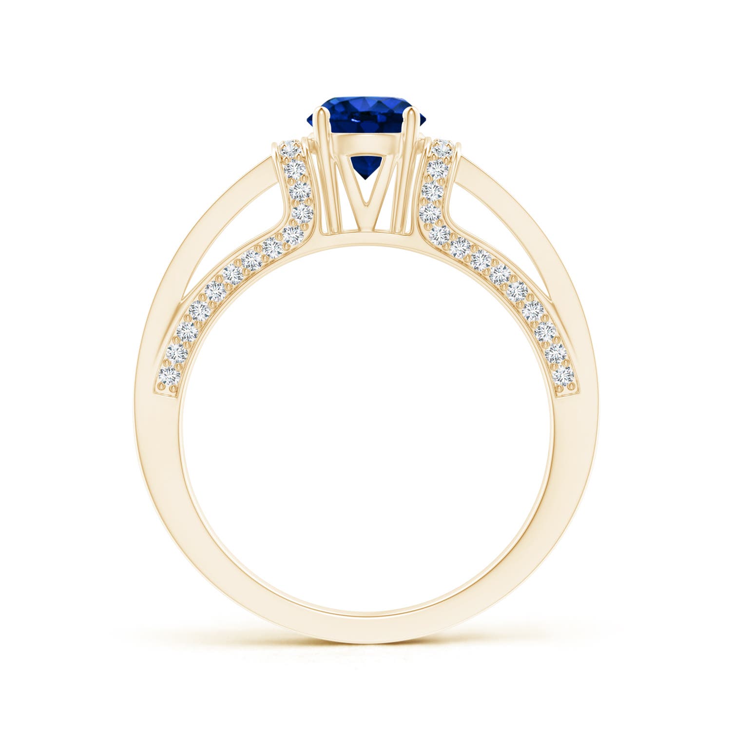 AAAA - Blue Sapphire / 1.21 CT / 14 KT Yellow Gold