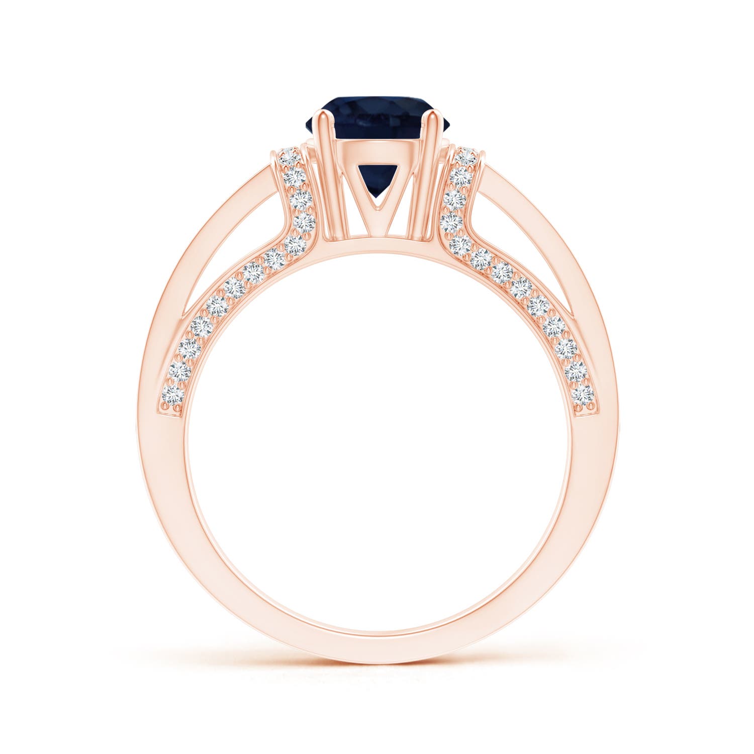 A - Blue Sapphire / 1.71 CT / 14 KT Rose Gold