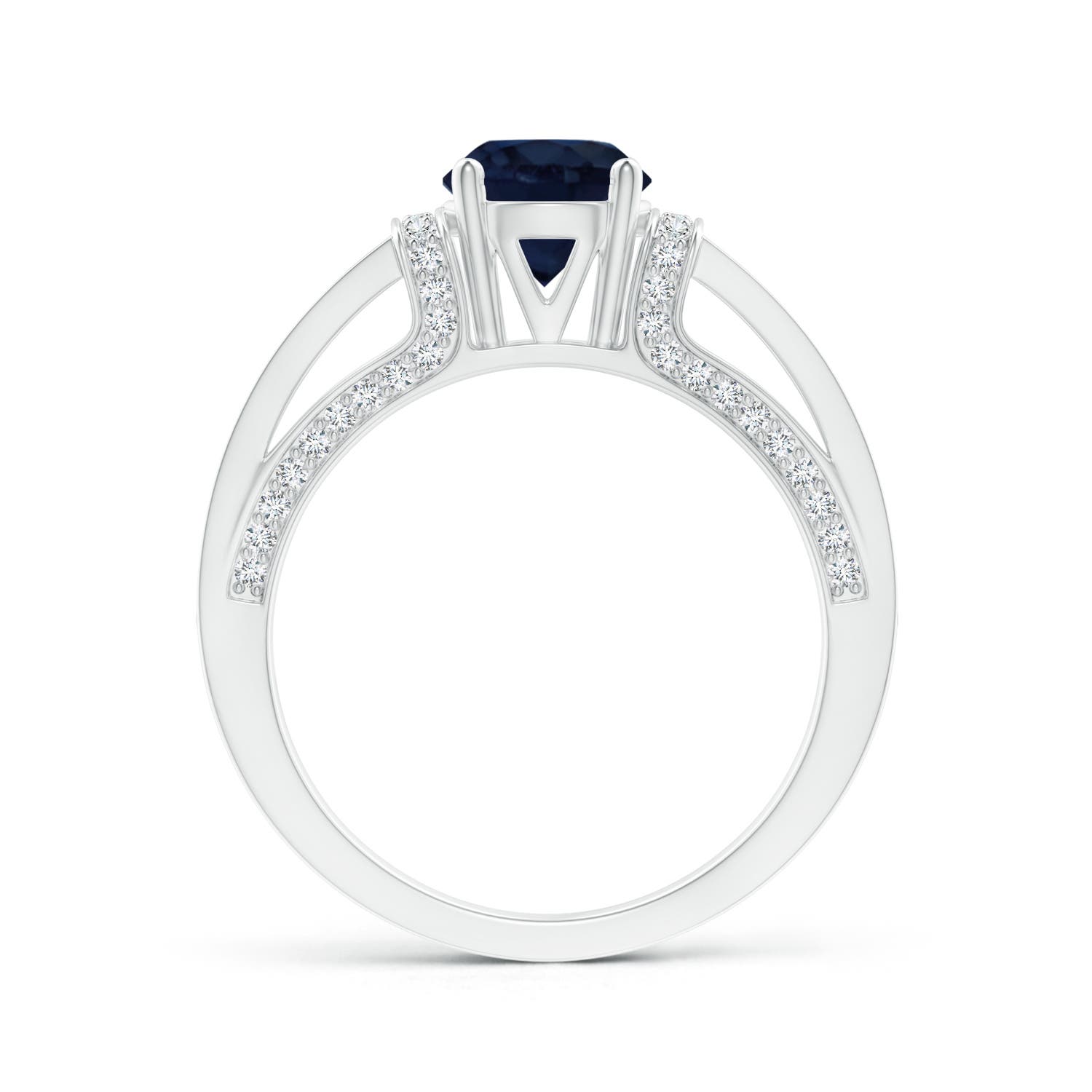 A - Blue Sapphire / 1.71 CT / 14 KT White Gold