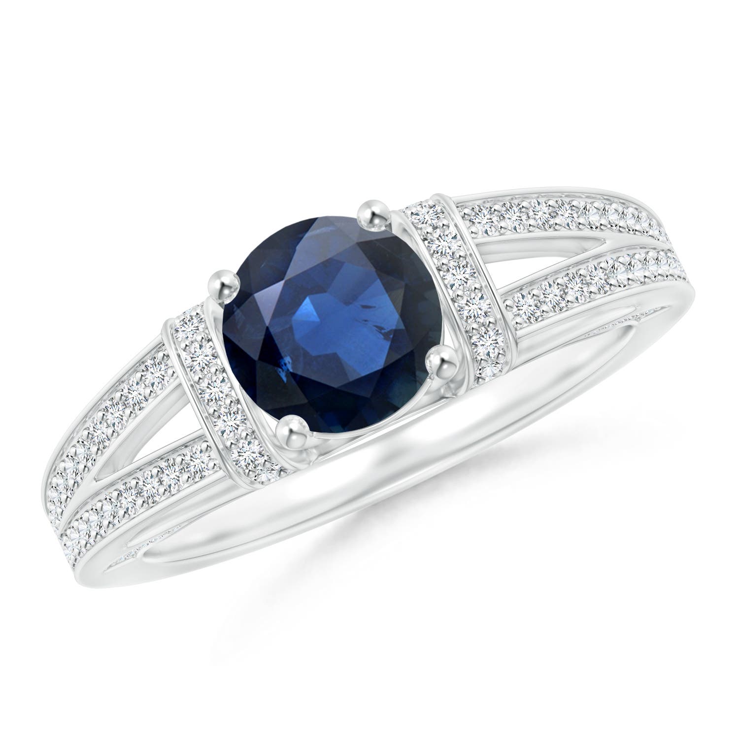 AA - Blue Sapphire / 1.71 CT / 14 KT White Gold