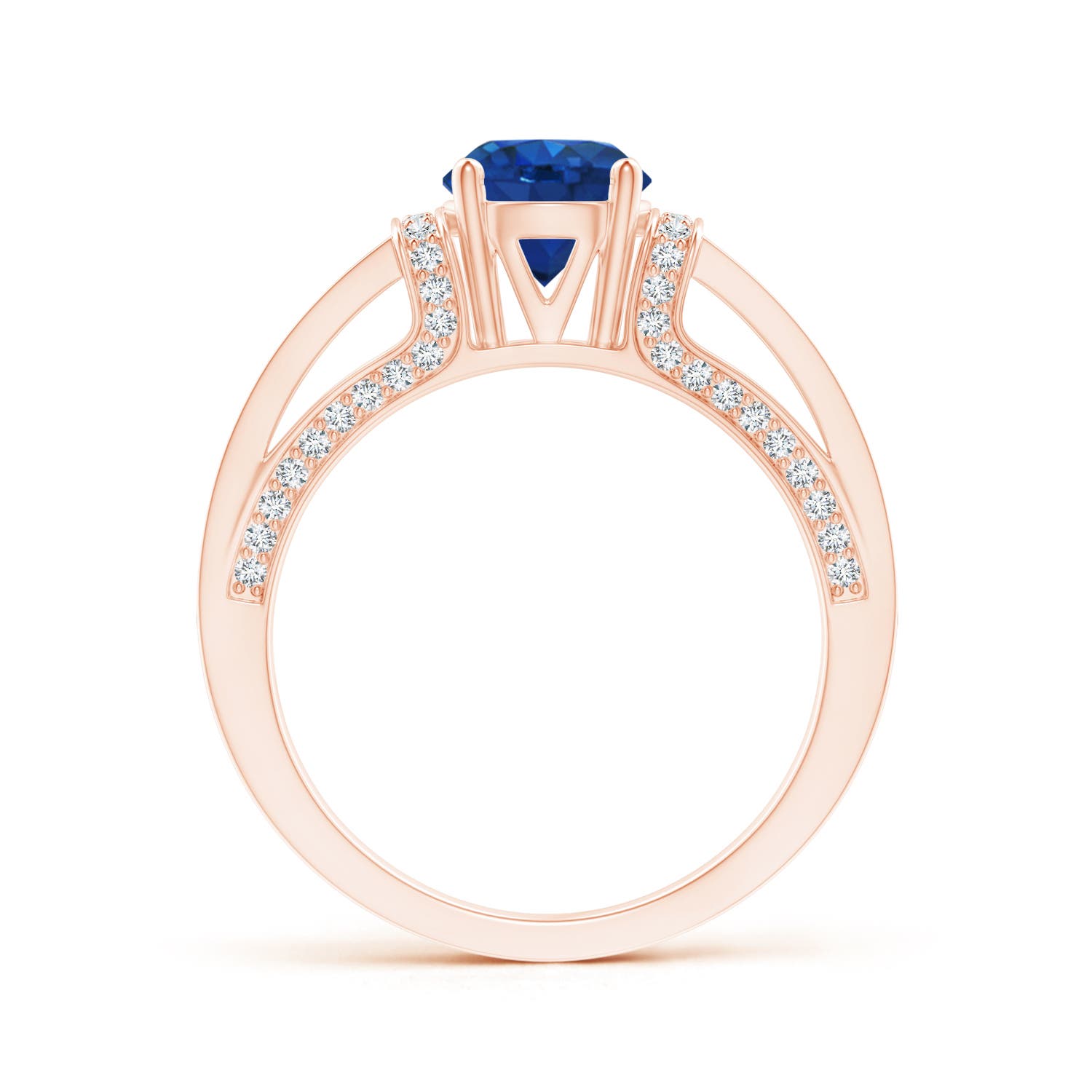 AAA - Blue Sapphire / 1.71 CT / 14 KT Rose Gold