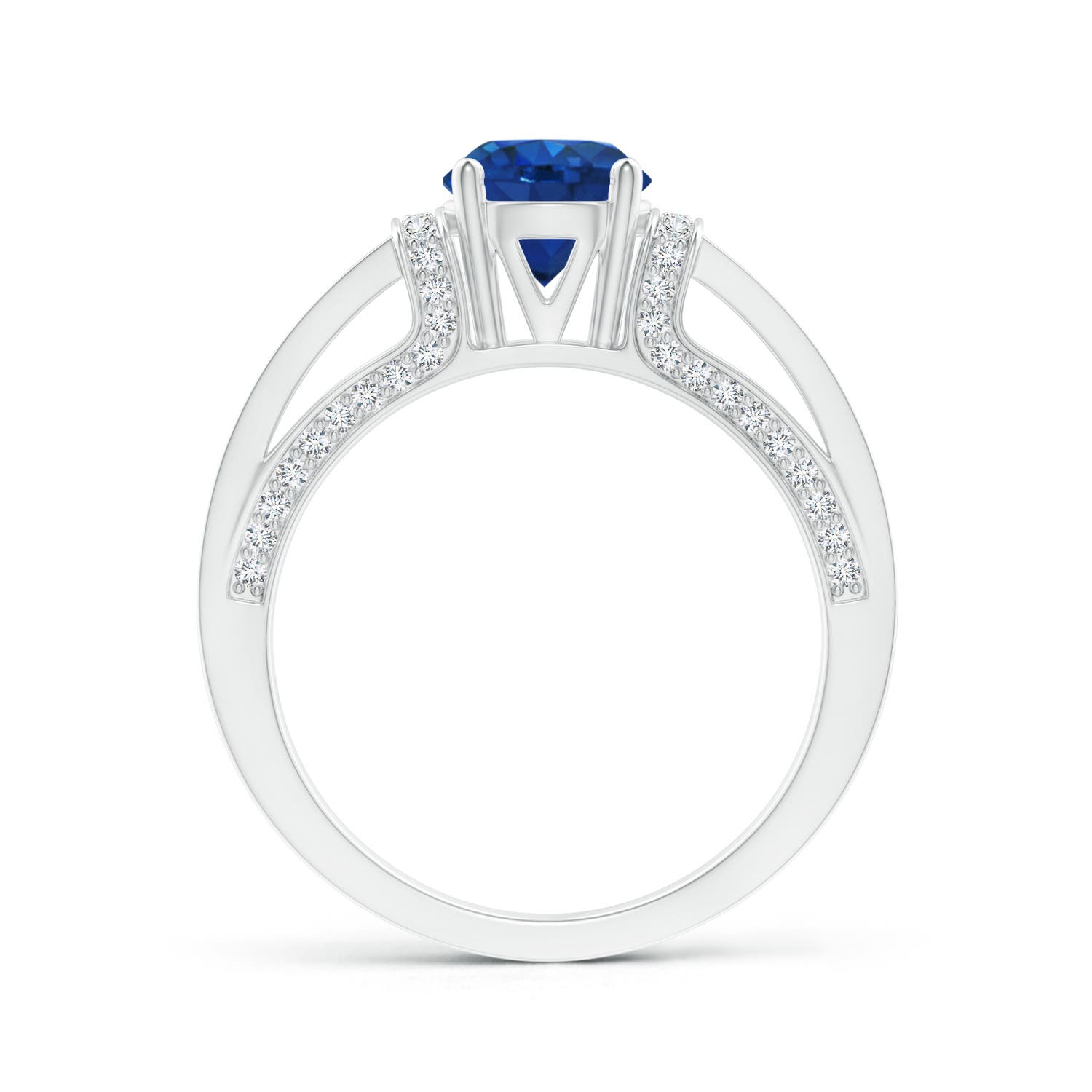 AAA - Blue Sapphire / 1.71 CT / 14 KT White Gold