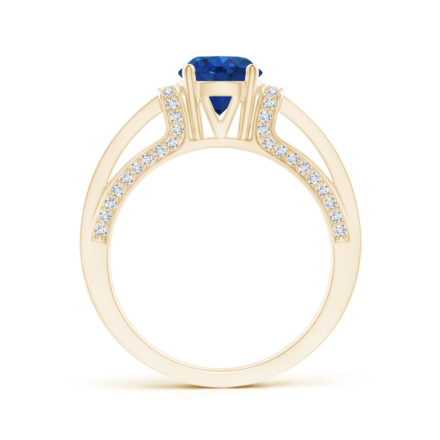 AAA - Blue Sapphire / 1.71 CT / 14 KT Yellow Gold