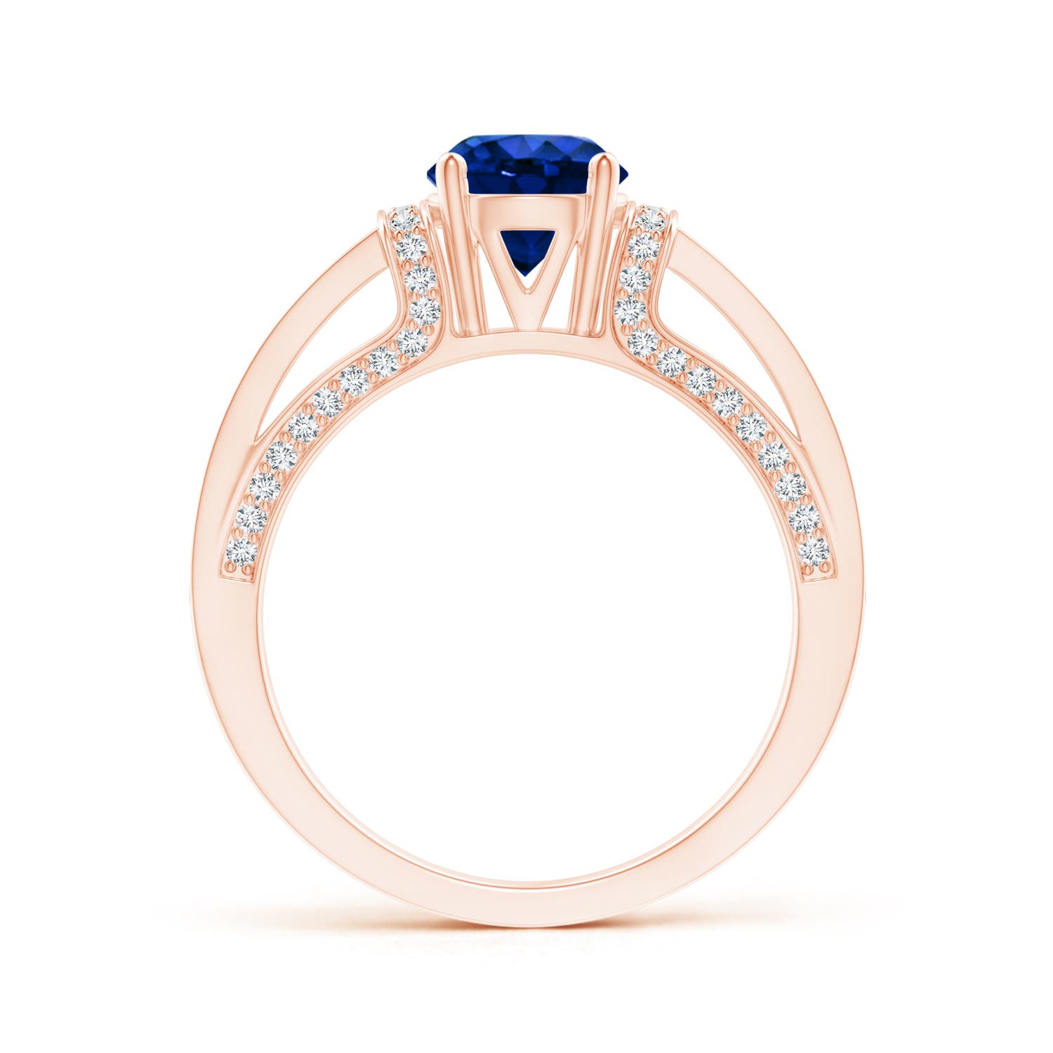 AAAA - Blue Sapphire / 1.71 CT / 14 KT Rose Gold