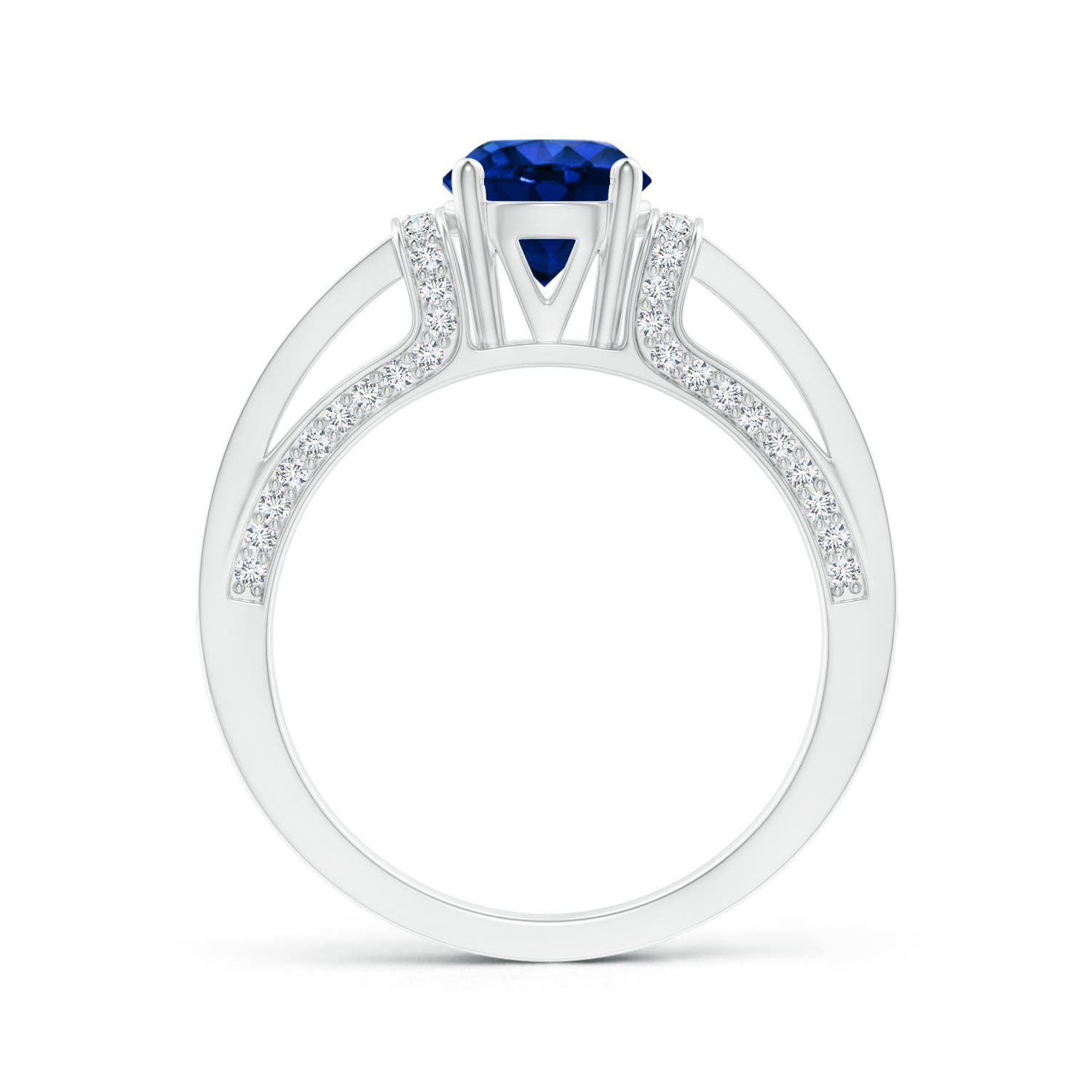 AAAA - Blue Sapphire / 1.71 CT / 14 KT White Gold