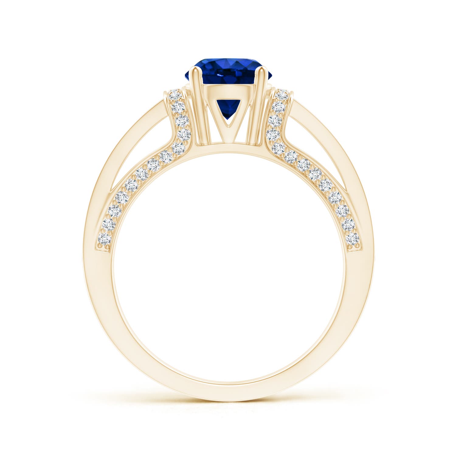 AAAA - Blue Sapphire / 1.71 CT / 14 KT Yellow Gold