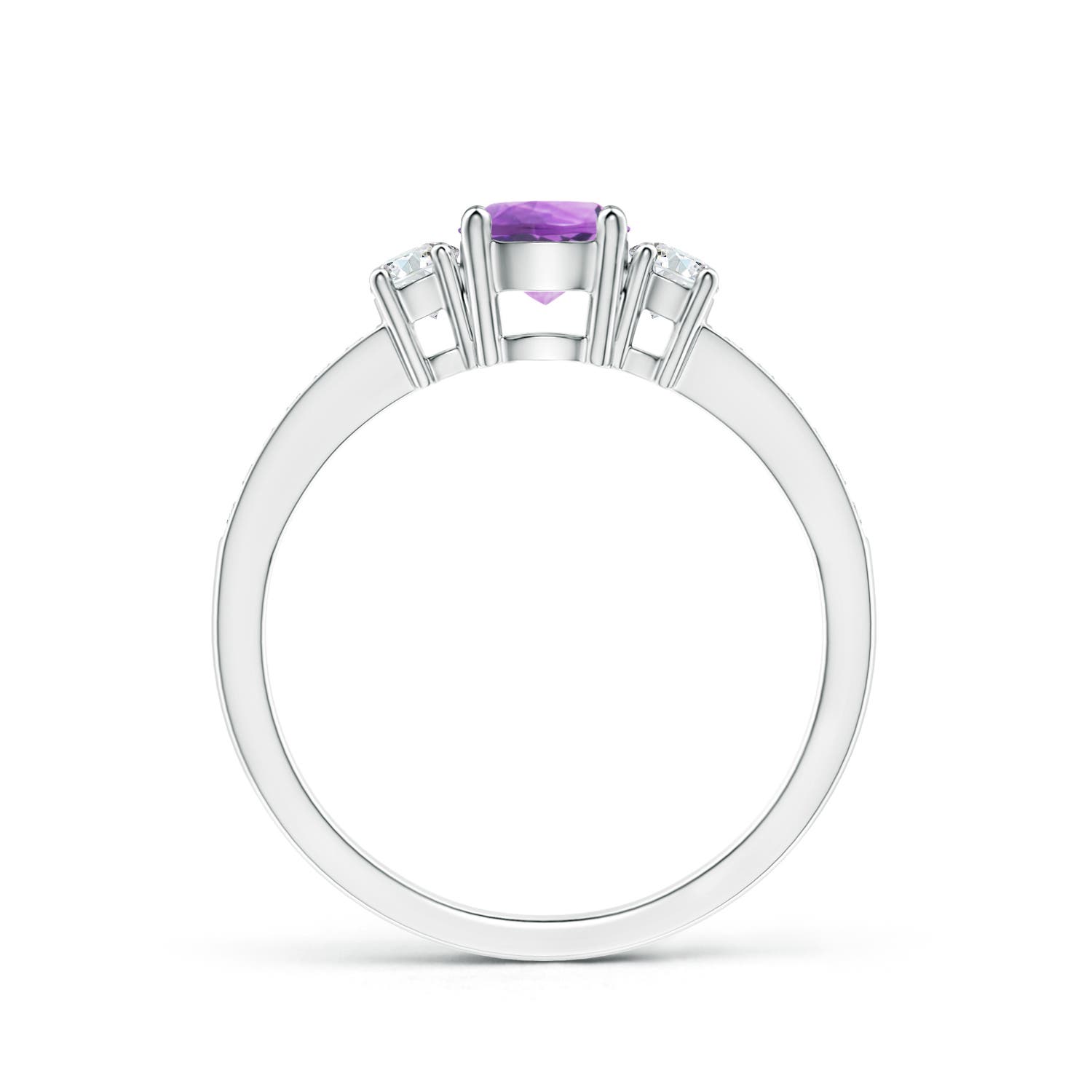 A - Amethyst / 0.66 CT / 14 KT White Gold