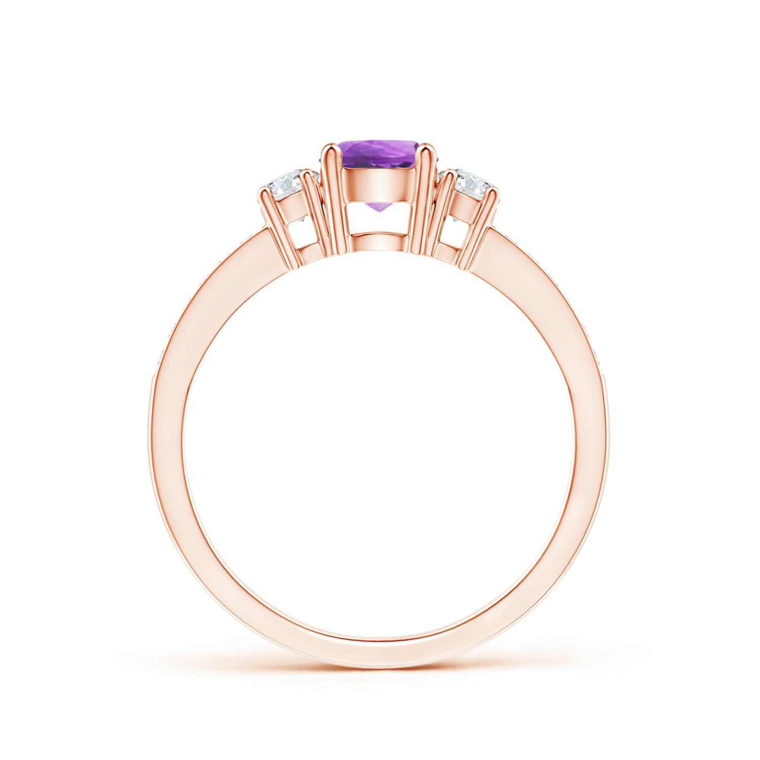 AA - Amethyst / 0.66 CT / 14 KT Rose Gold