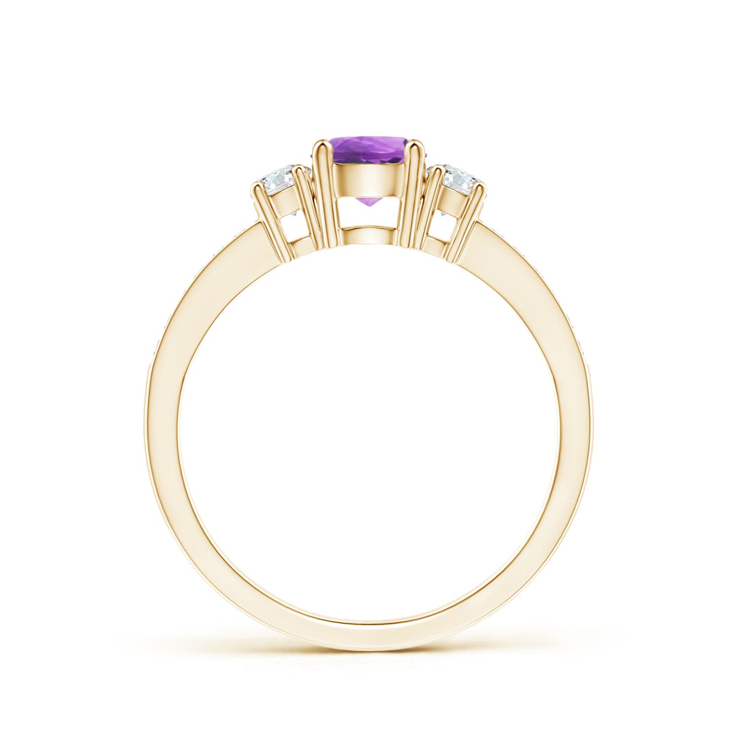 AA - Amethyst / 0.66 CT / 14 KT Yellow Gold