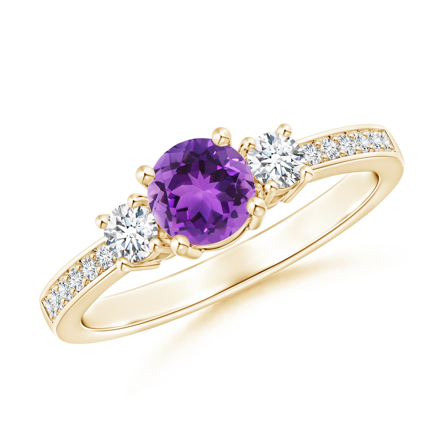 AAA - Amethyst / 0.66 CT / 14 KT Yellow Gold