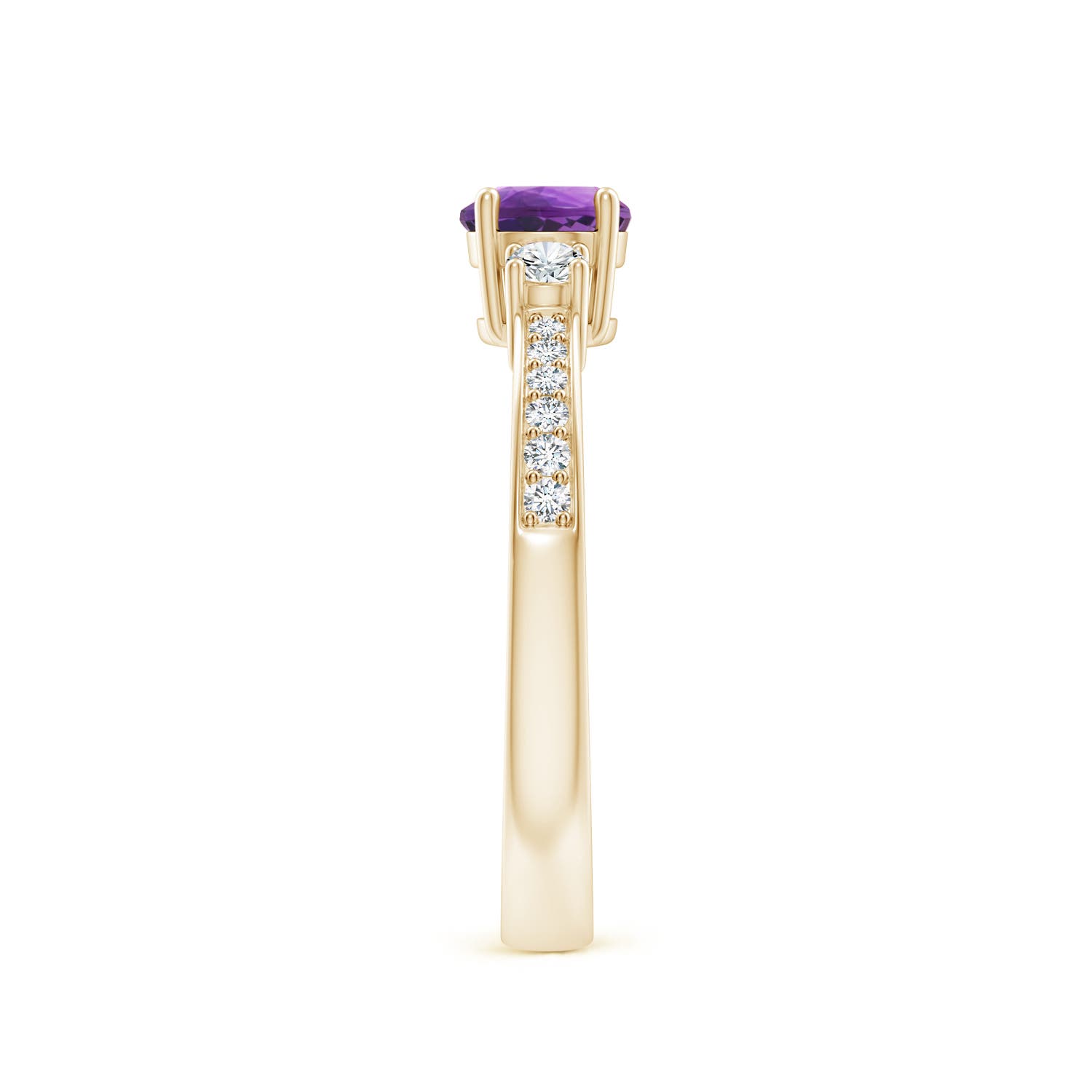 AAA - Amethyst / 0.66 CT / 14 KT Yellow Gold