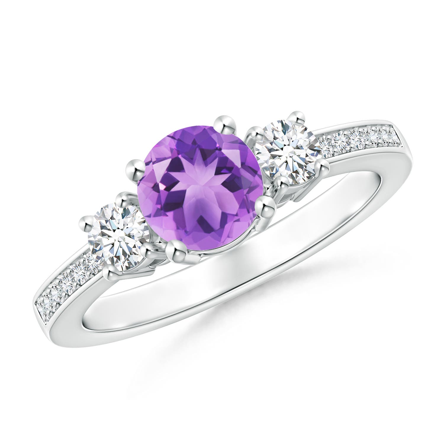 A - Amethyst / 1.11 CT / 14 KT White Gold