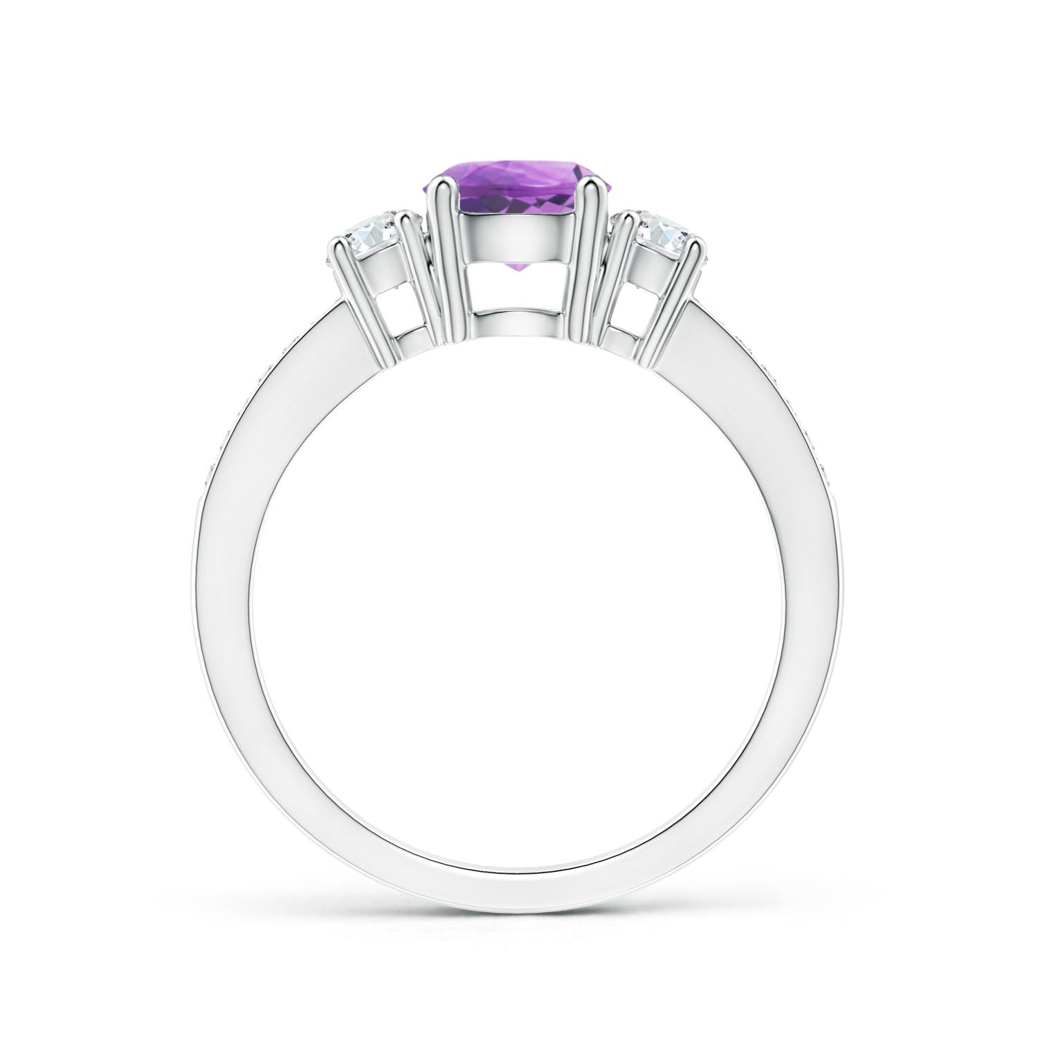 A - Amethyst / 1.11 CT / 14 KT White Gold