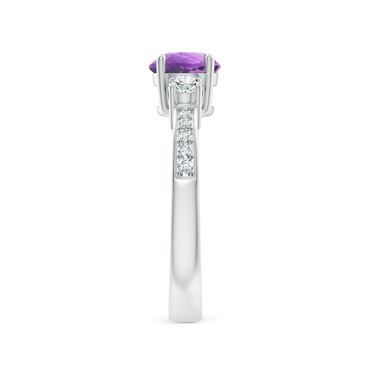 A - Amethyst / 1.11 CT / 14 KT White Gold