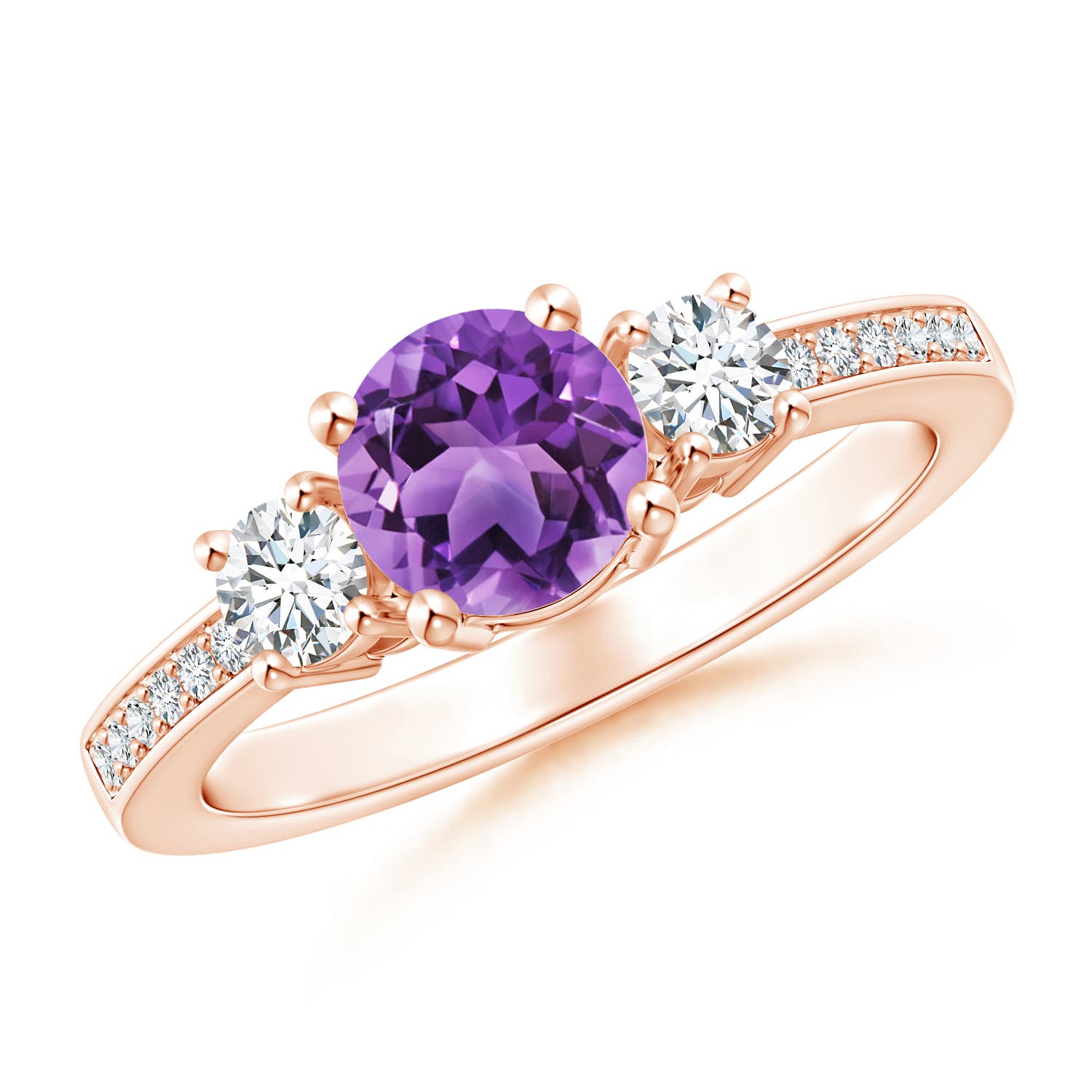 AA - Amethyst / 1.11 CT / 14 KT Rose Gold