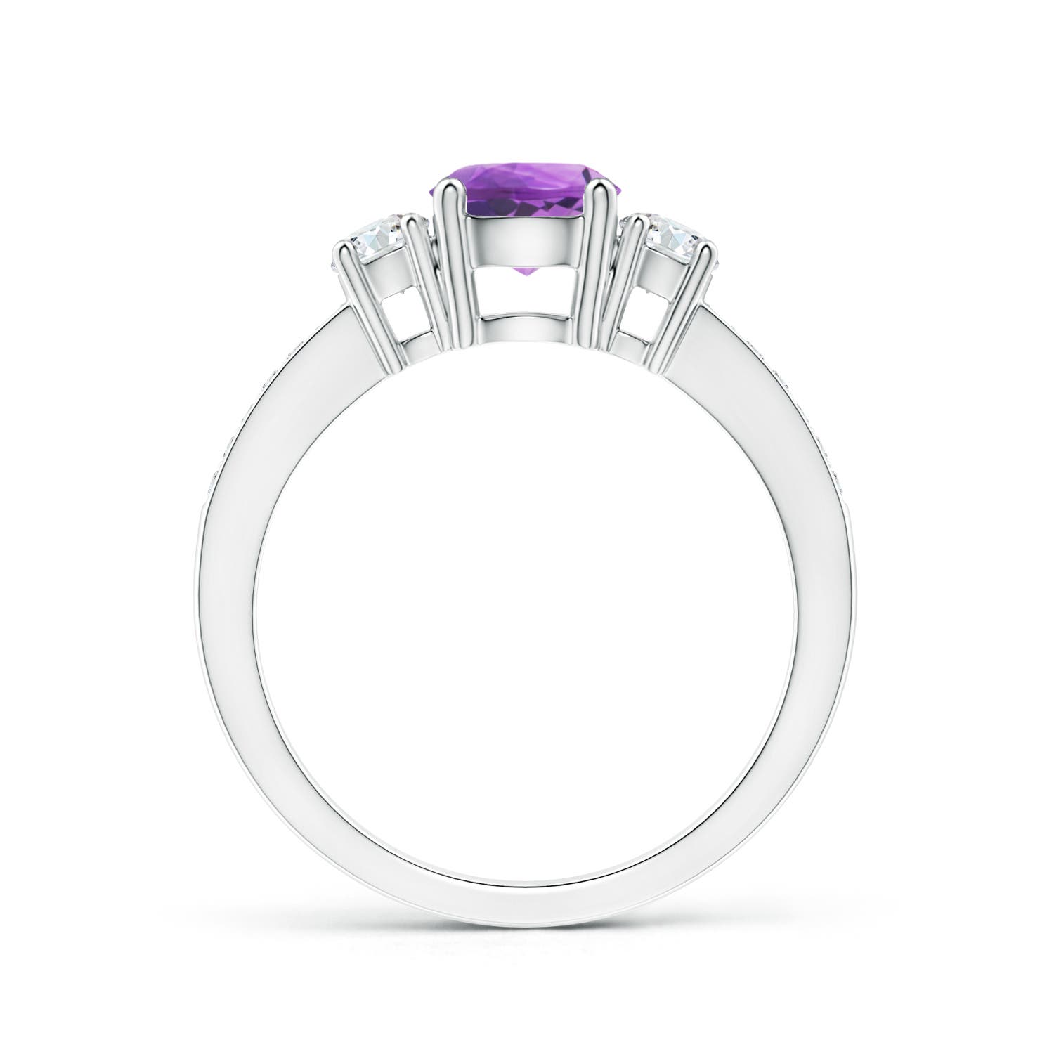 AA - Amethyst / 1.11 CT / 14 KT White Gold