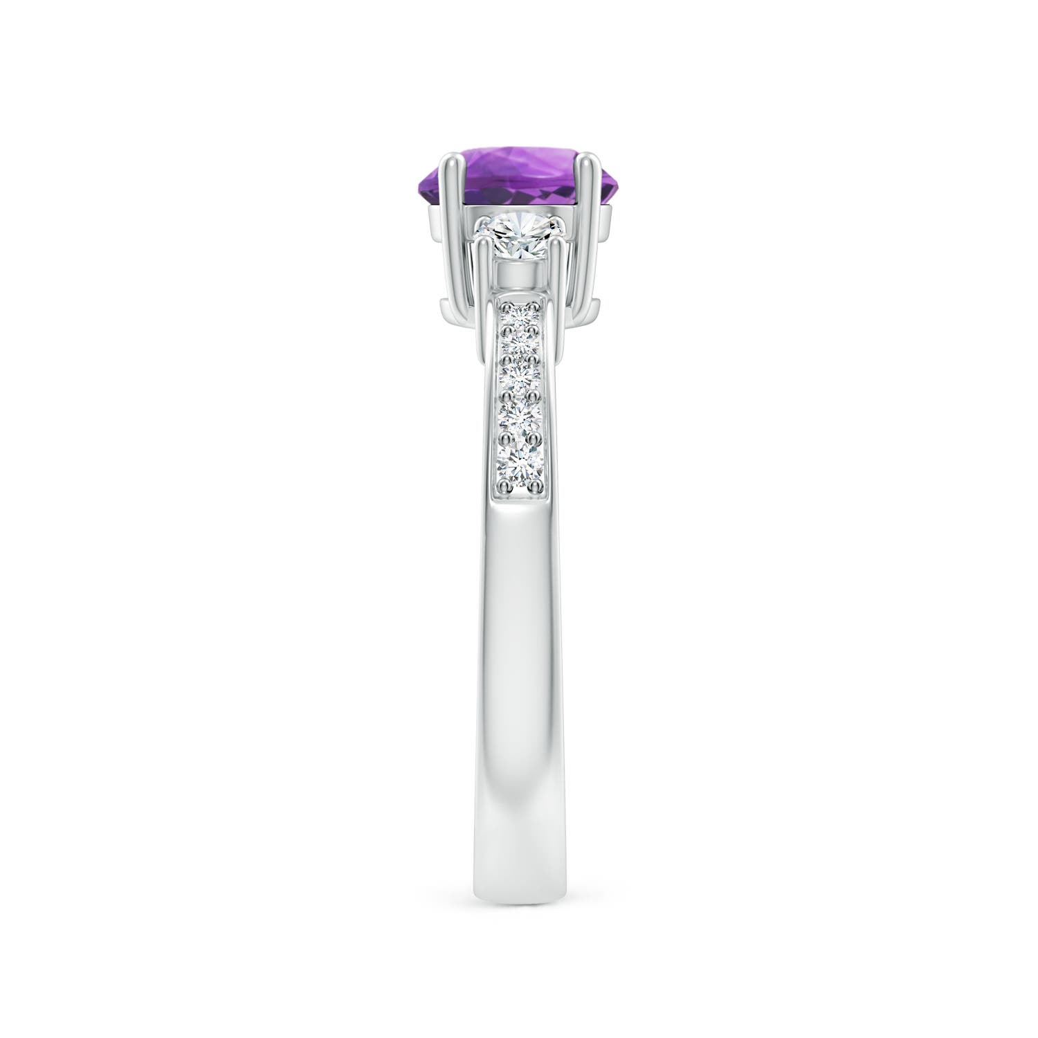 AA - Amethyst / 1.11 CT / 14 KT White Gold