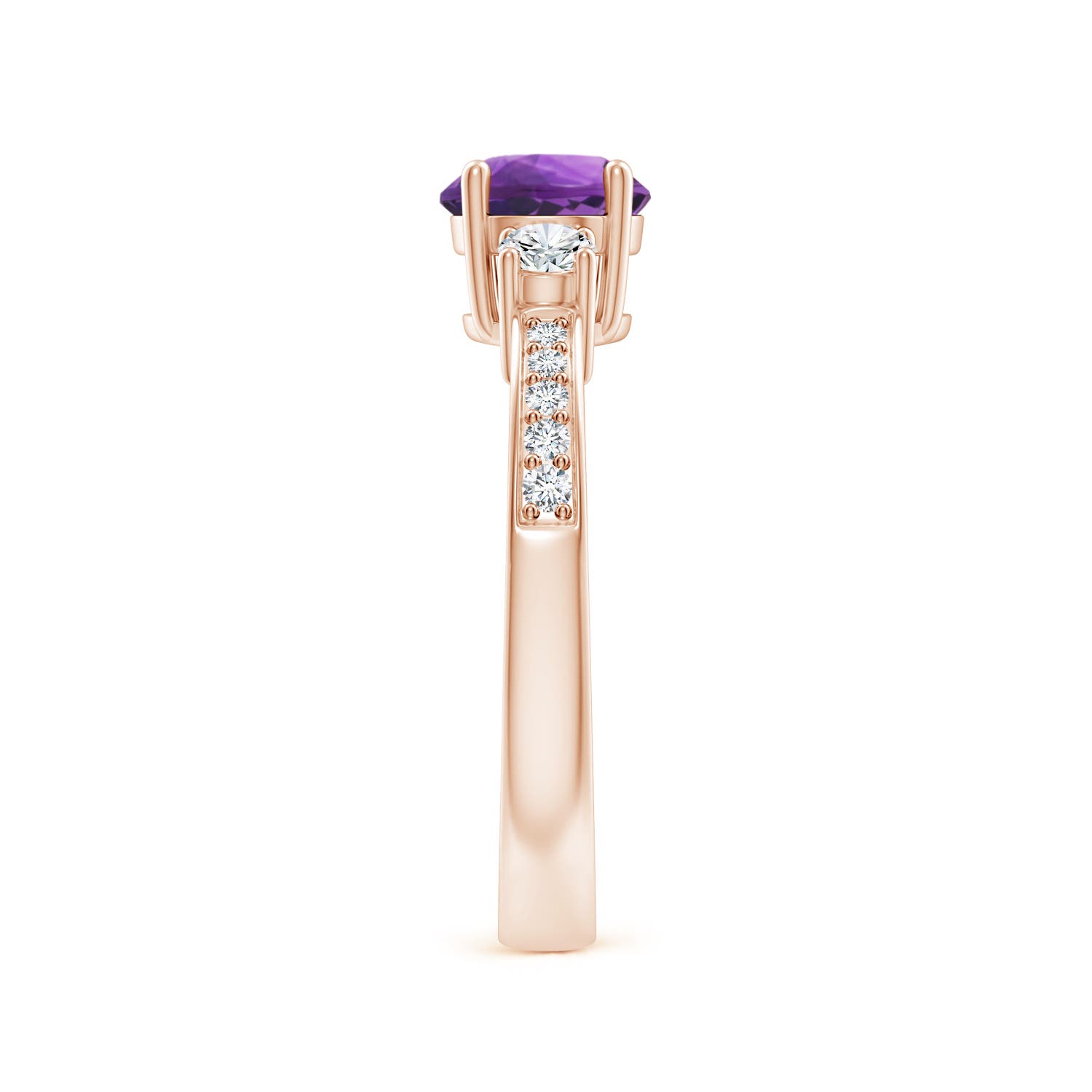 AAA - Amethyst / 1.11 CT / 14 KT Rose Gold