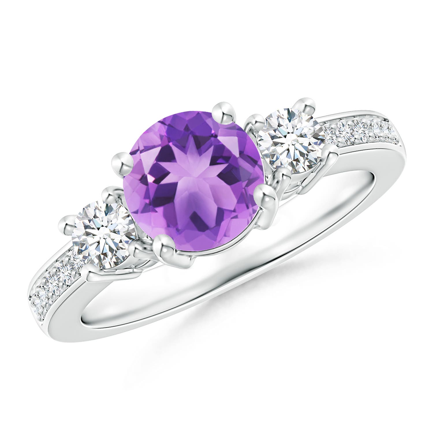 A - Amethyst / 1.59 CT / 14 KT White Gold