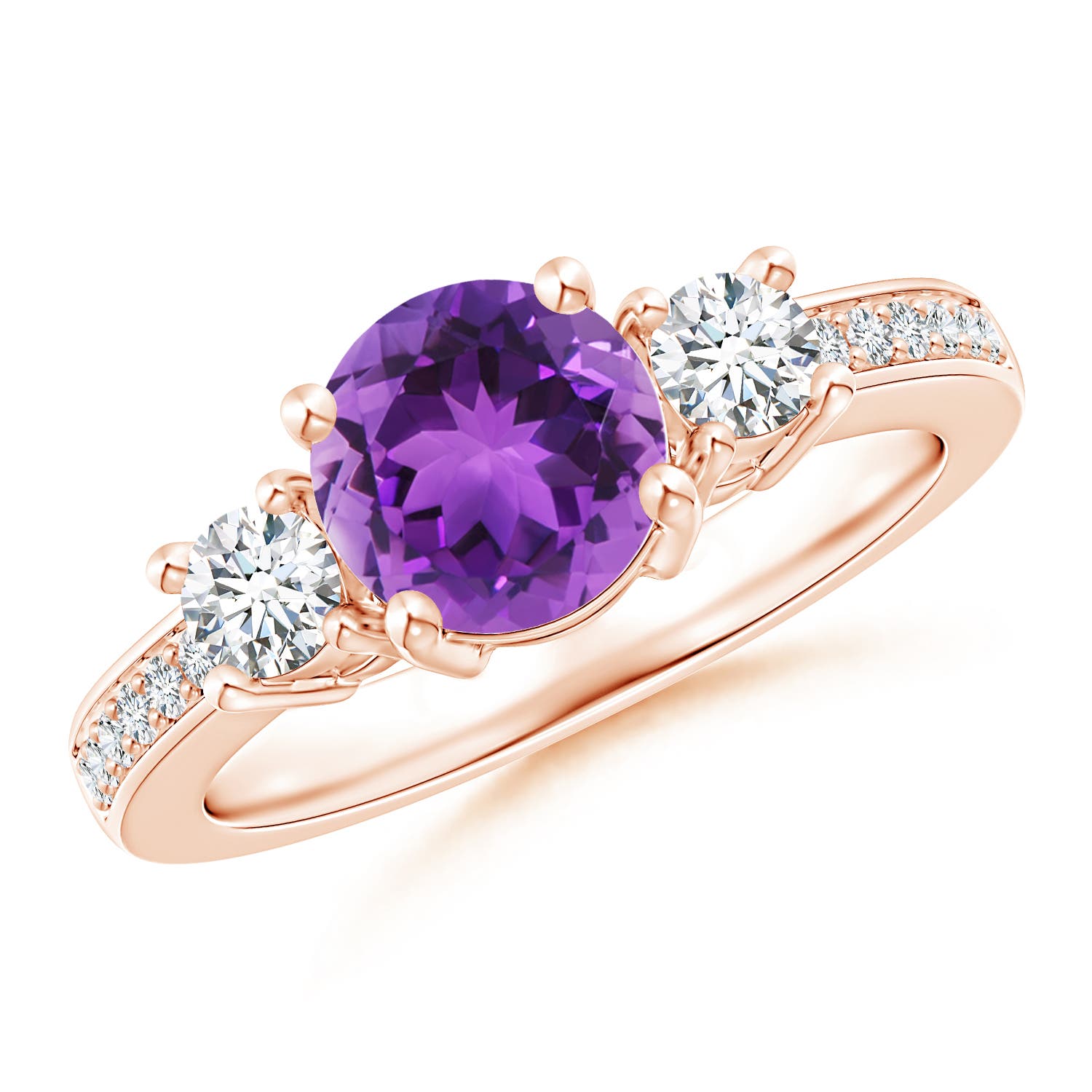 AAA - Amethyst / 1.59 CT / 14 KT Rose Gold